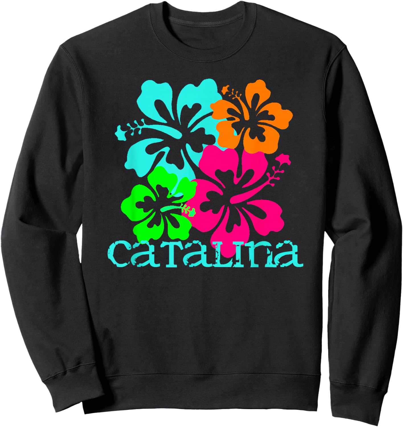 Catalina Island Beach Tropical Paradise Travel Surf Ocean Sweatshirt - Sweatshirt | Black
