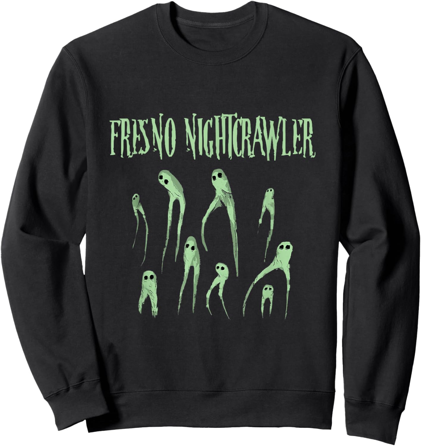 Fresno Nightcrawlers California Cryptid Paranormal Halloween Sweatshirt - Sweatshirt | Black