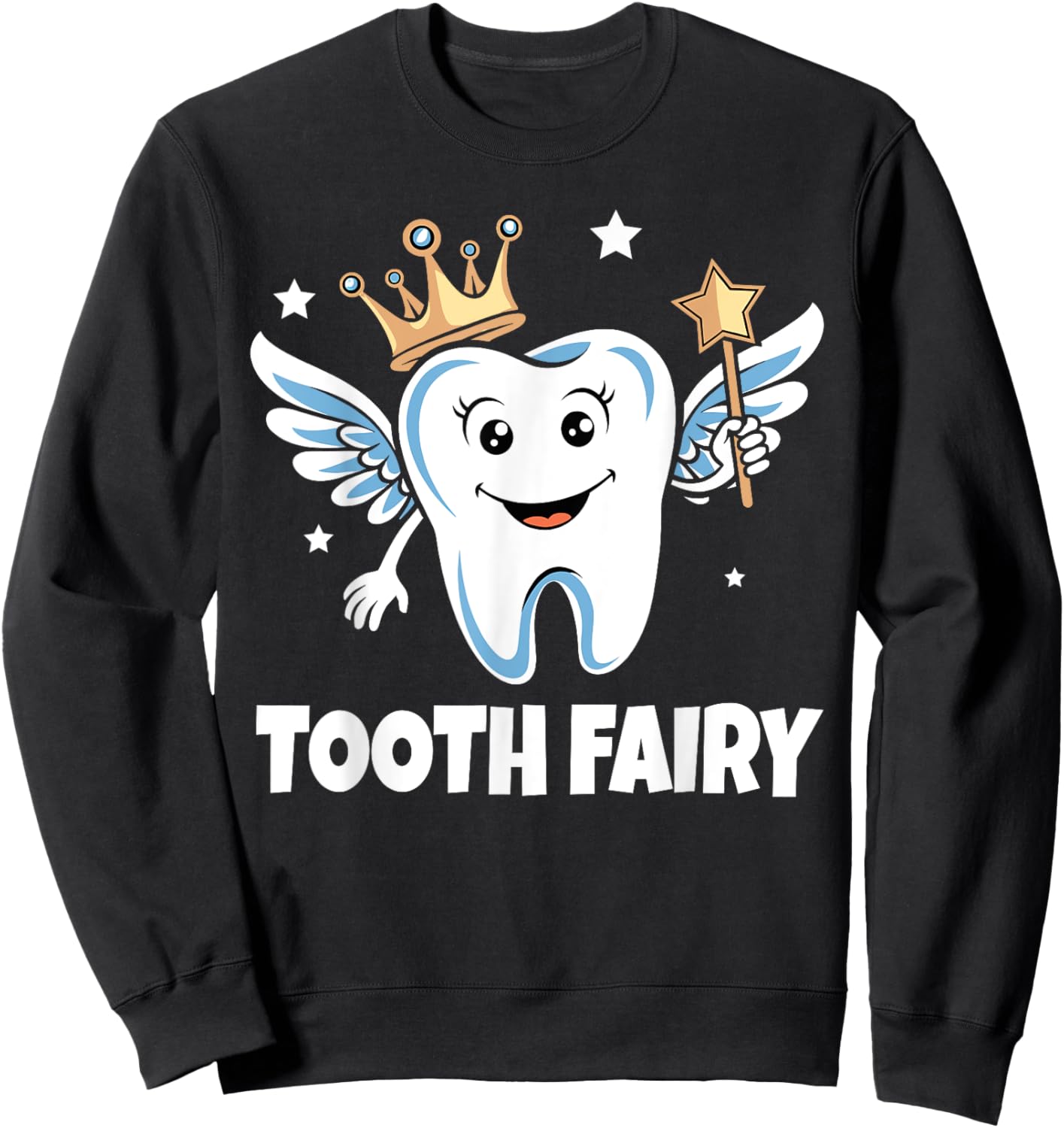 Dentist Tooth Fairy Dental School | & Girls Graphic Sweatshirt - Sweatshirt | Black