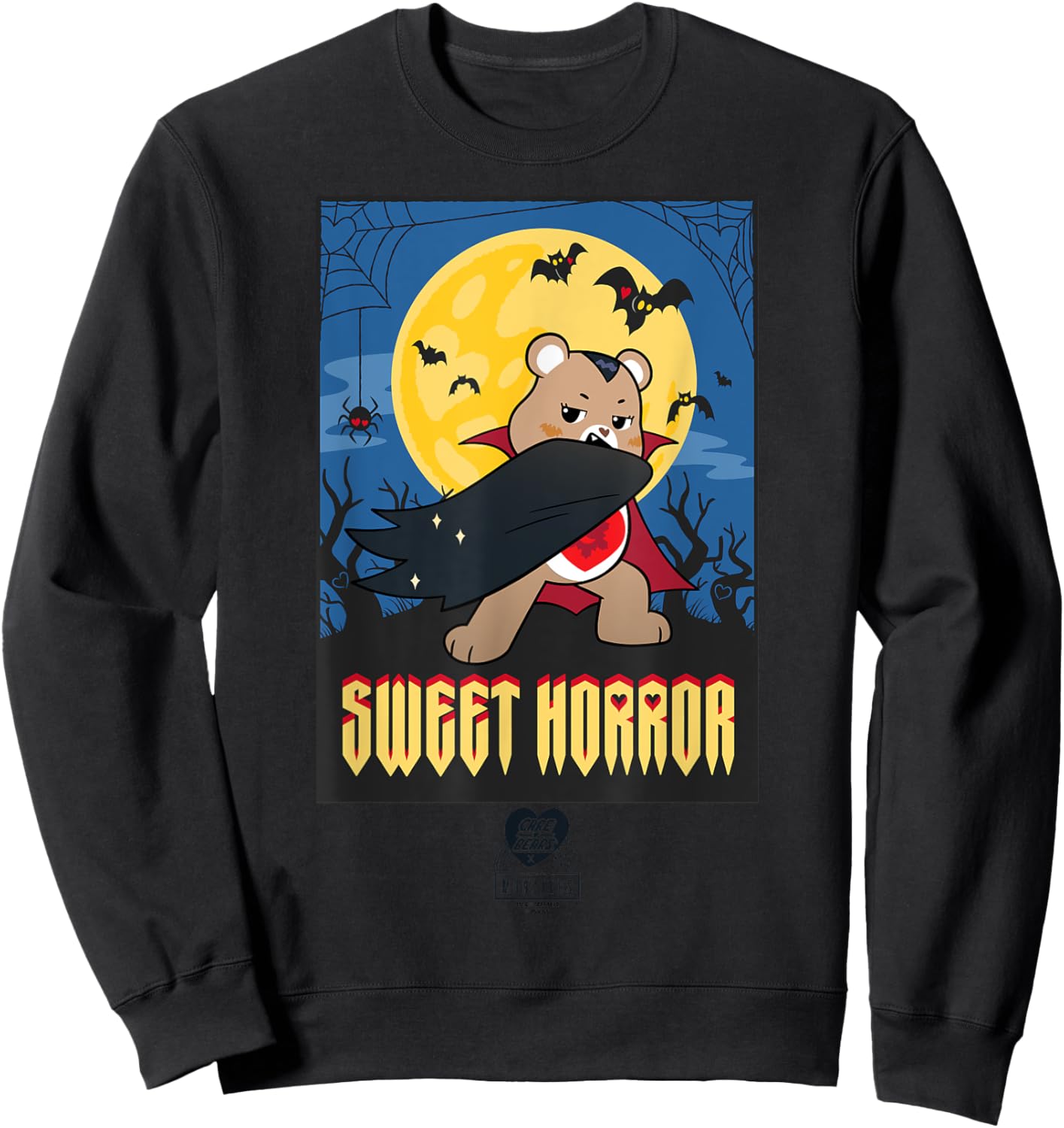 Care Bears x Universal Monsters Sweet Horror Dracula Sweatshirt - Sweatshirt | Black