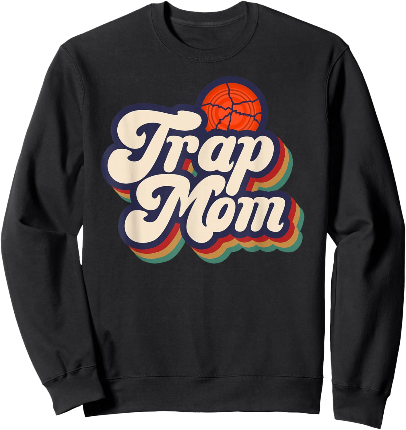 Trap Mom Retro Trap Shooting Mom Trap Shooting Mama Sweatshirt - Sweatshirt | Black