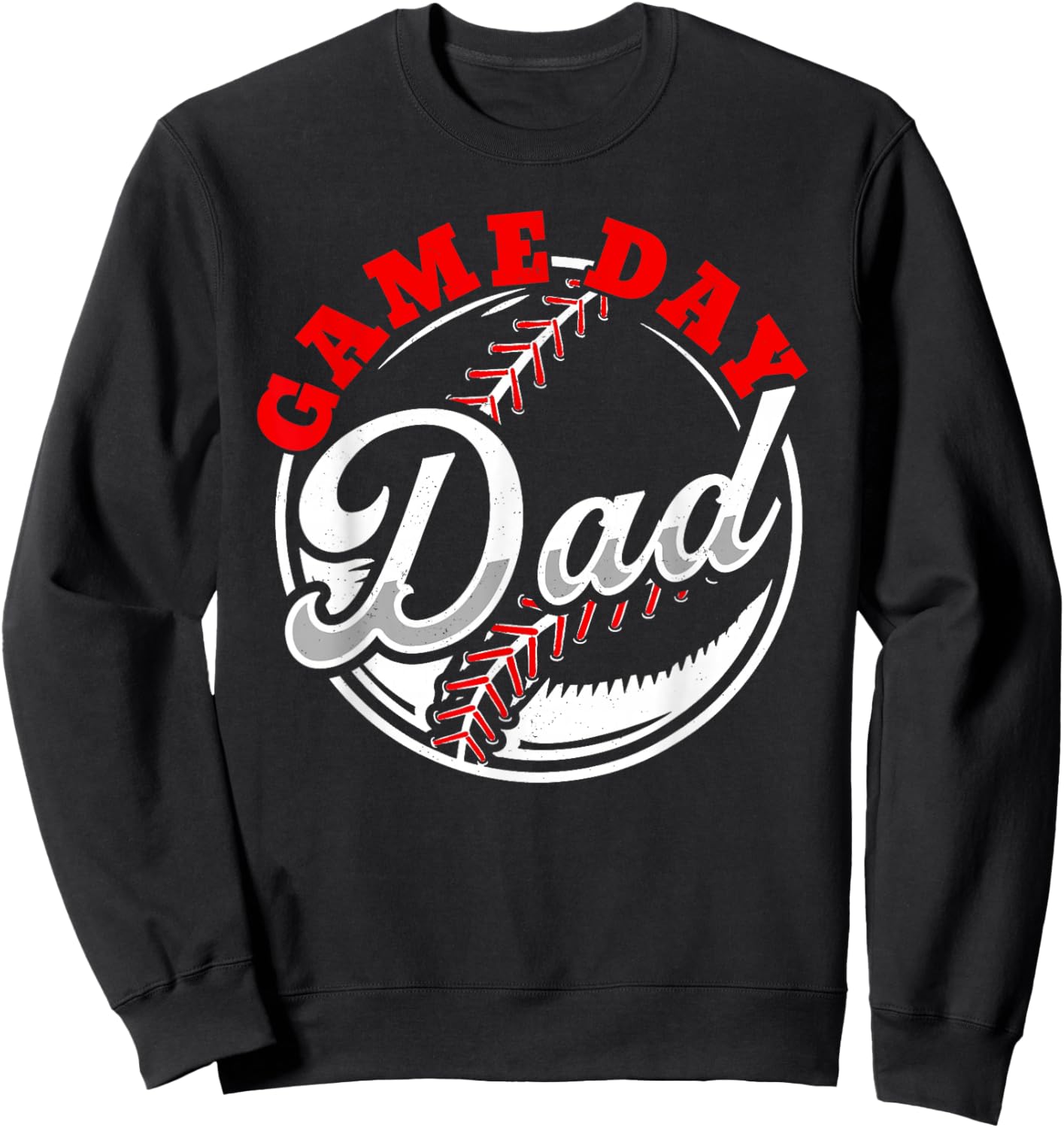 Game Day Dad Proud Baseball Parent Summer Sports League Women Sweatshirt - Sweatshirt | Black