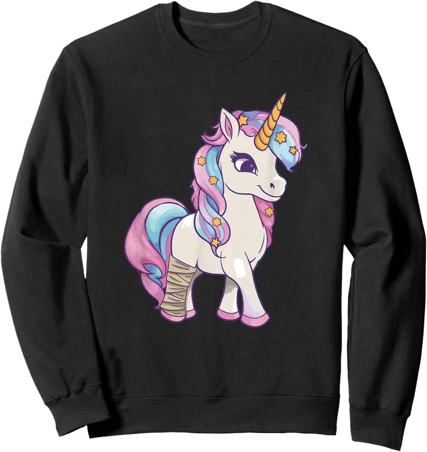 Unicorn With Broken Leg - Broken Leg Injury Sweatshirt - Sweatshirt | Black