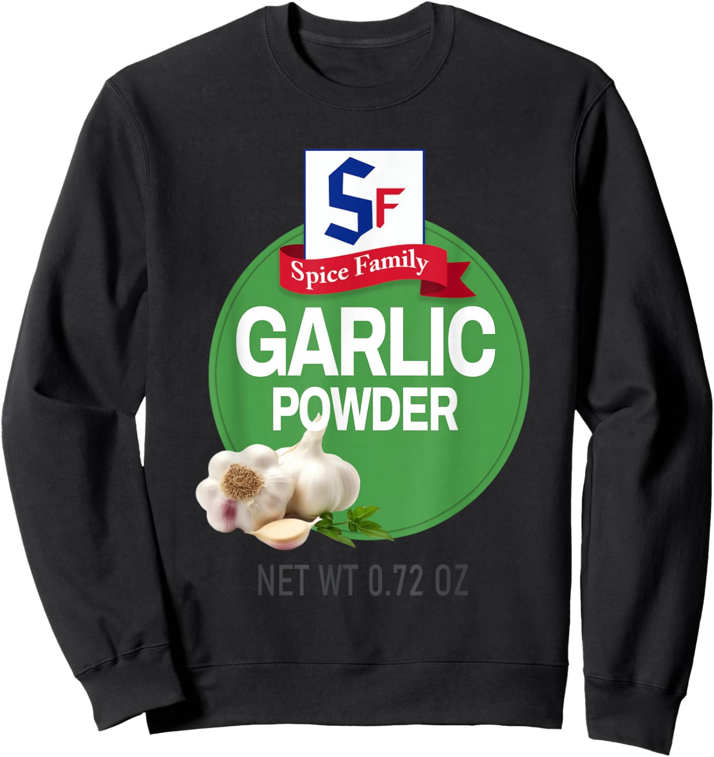 Garlic Powder Halloween Spice Costume Group Matching Sweatshirt - Sweatshirt | Black