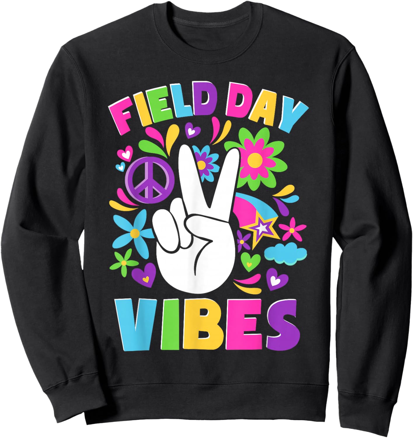 Field Day Vibes Sweatshirt - Sweatshirt | Black