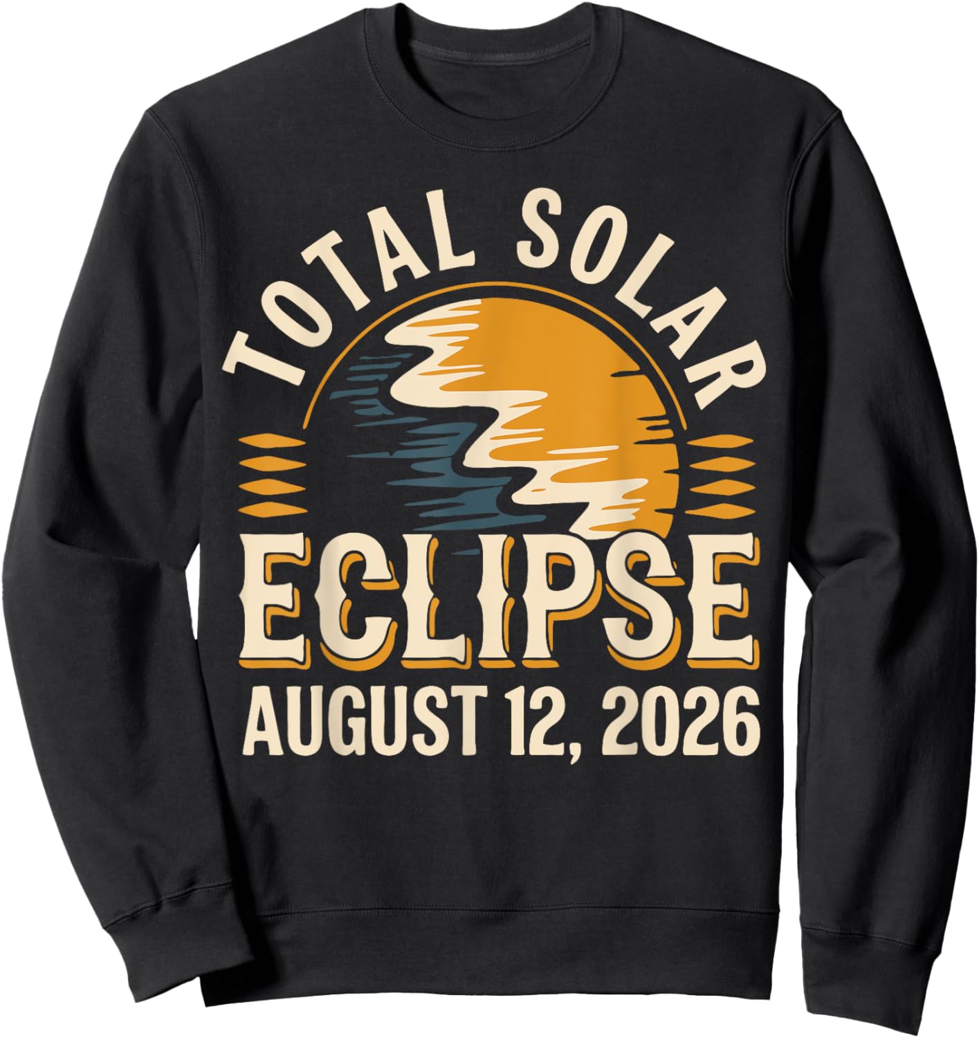 Astronomie Totalité de l'éclipse solaire 2026 12 août 2026 Sweatshirt - Sweatshirt | Black