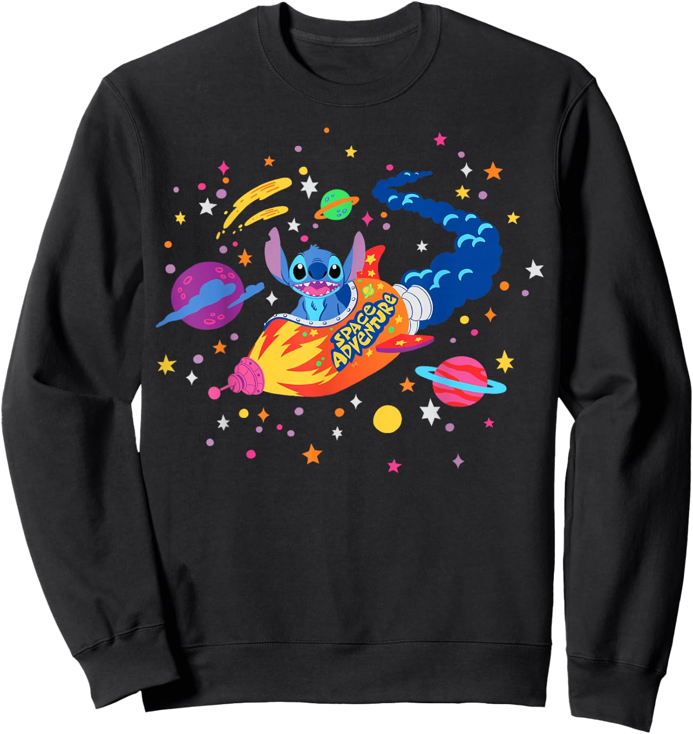 Disney Lilo & Stitch Space Adventure Rocket Stitch Sweatshirt - Sweatshirt | Black