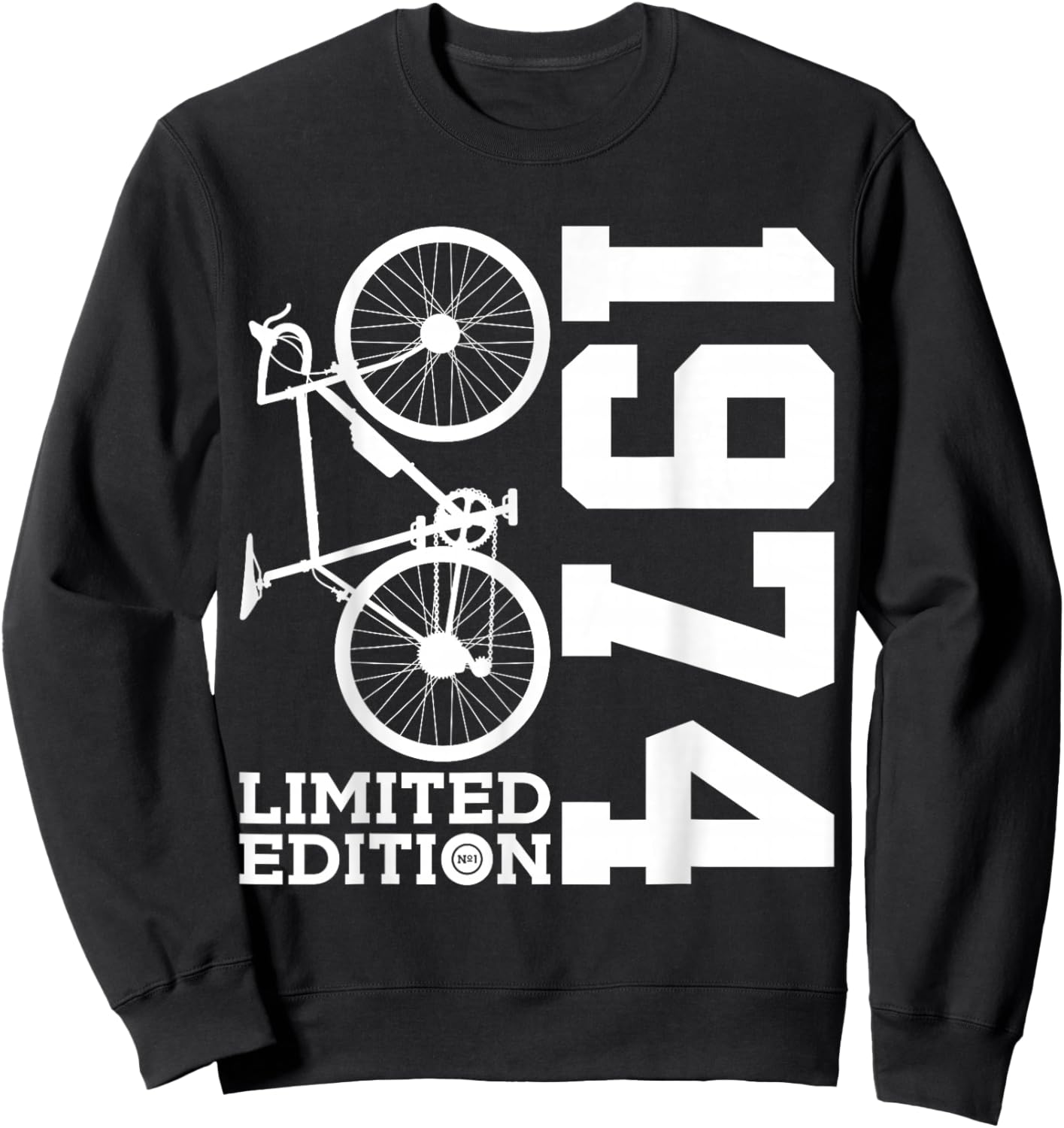Cyclist 1974 Bike 52nd Birthday Racing Bike Sweatshirt - Sweatshirt | Black