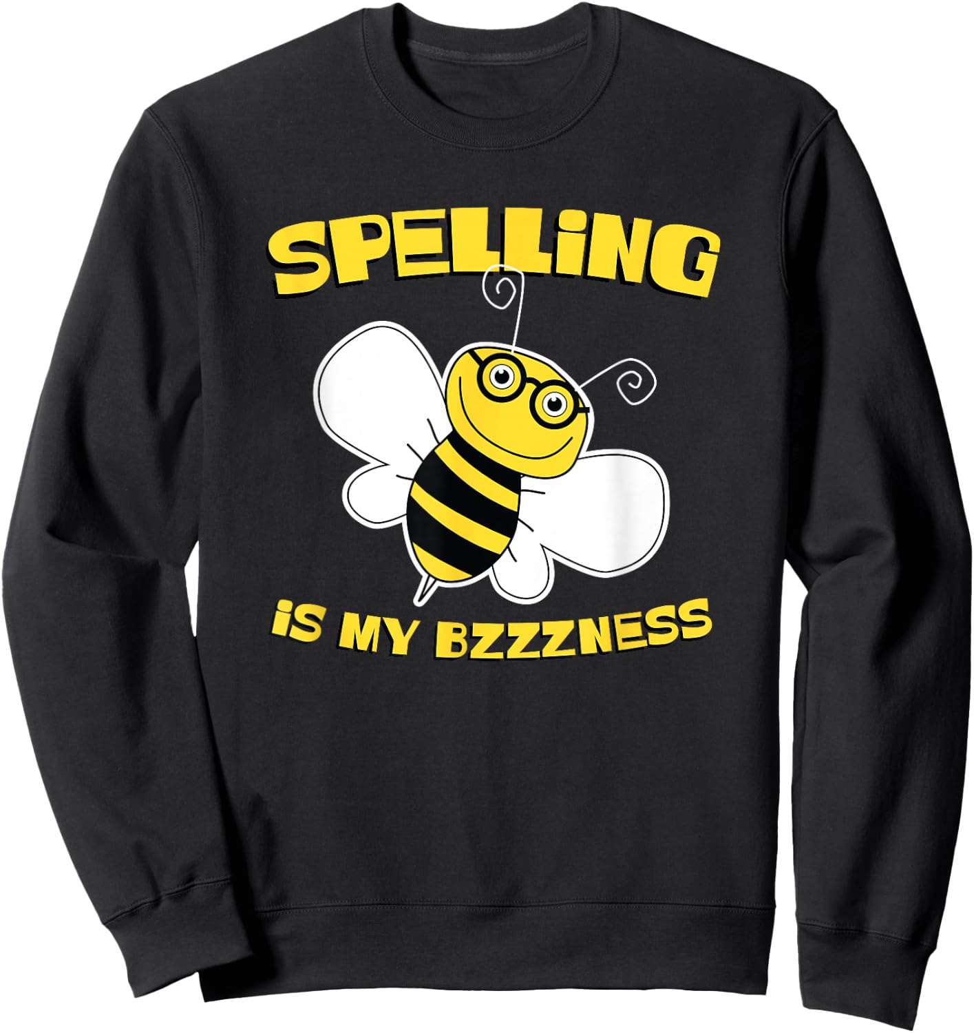 Cute Spelling Bee T Shirt for Competitive Word Loving Kids Sweatshirt - Sweatshirt | Black
