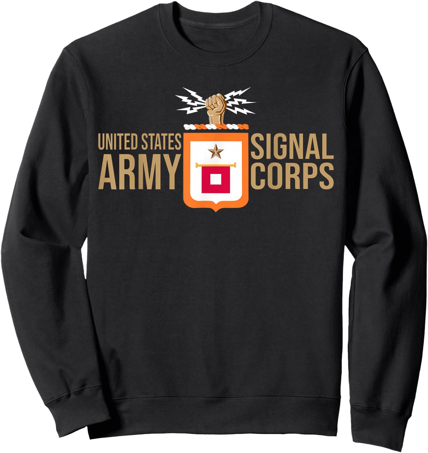 Army Signal Corps Branch Usasc Us Sweatshirt - Sweatshirt | Black