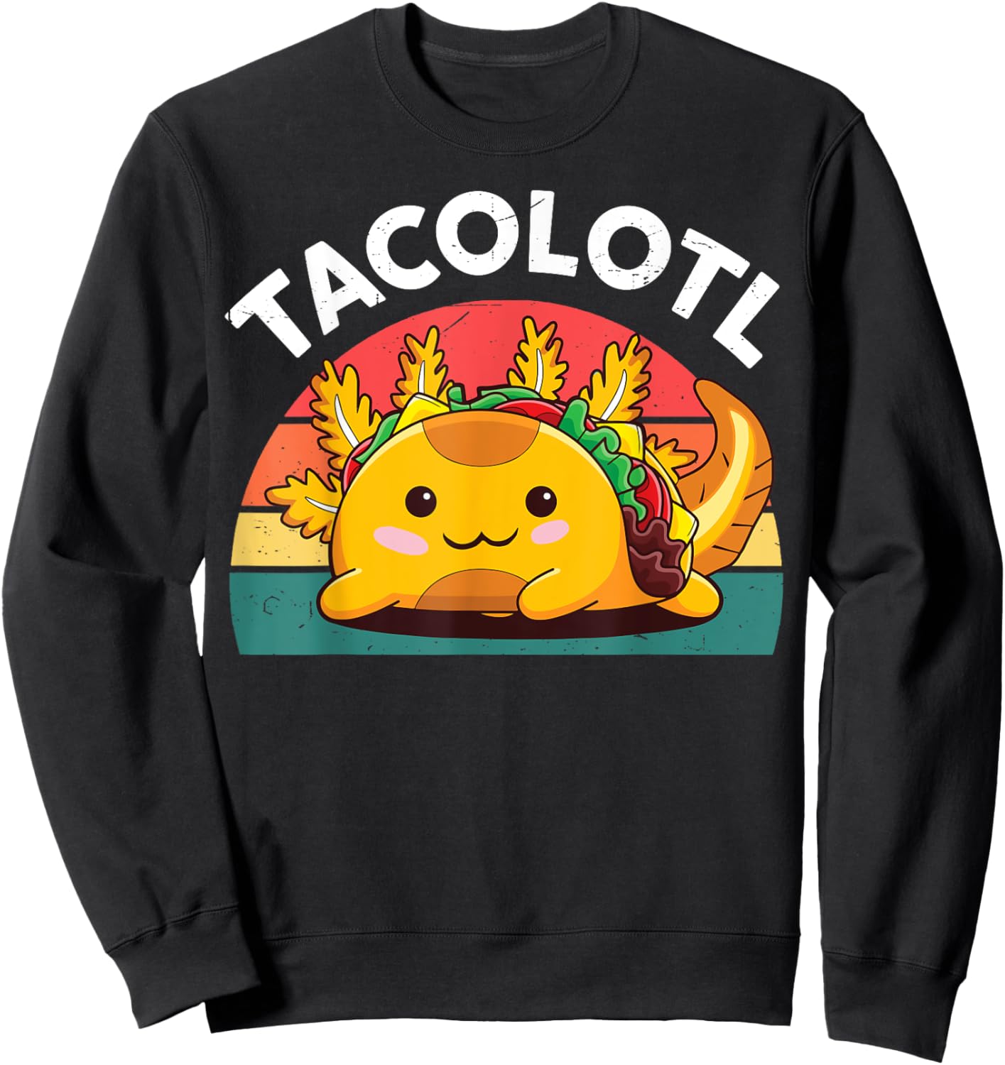 Taco Axolotl-Shirt Boys Girl Kids Funny Taco Tuesday Mexican Sweatshirt - Sweatshirt | Black