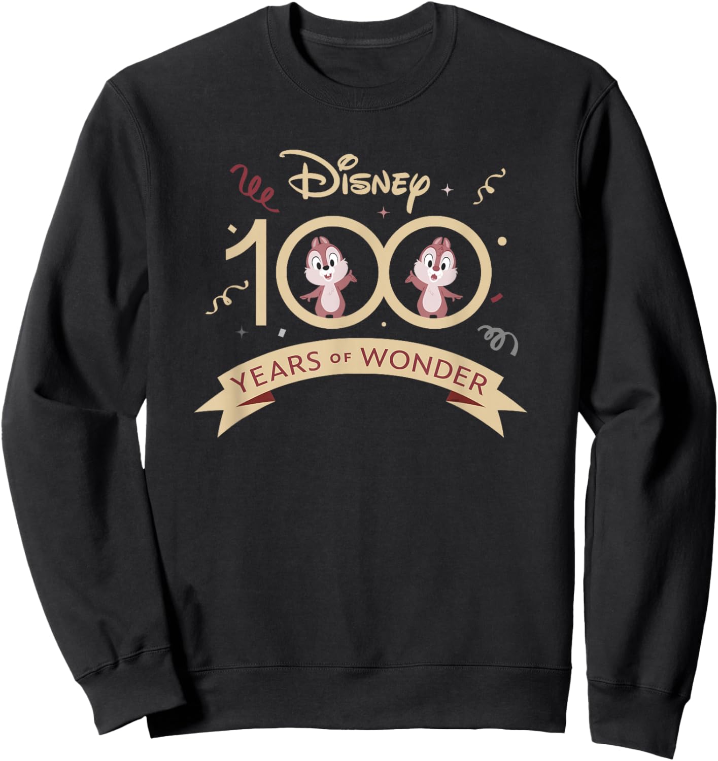 Disney 100 Anniversary 100 Years of Wonder Chip ‘n Dale D100 Sweatshirt - Sweatshirt | Black