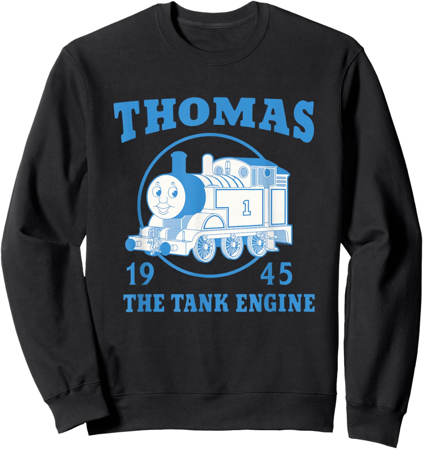 Thomas & Friends - Vintage Blue Thomas the Tank Engine Sweatshirt - Sweatshirt | Black