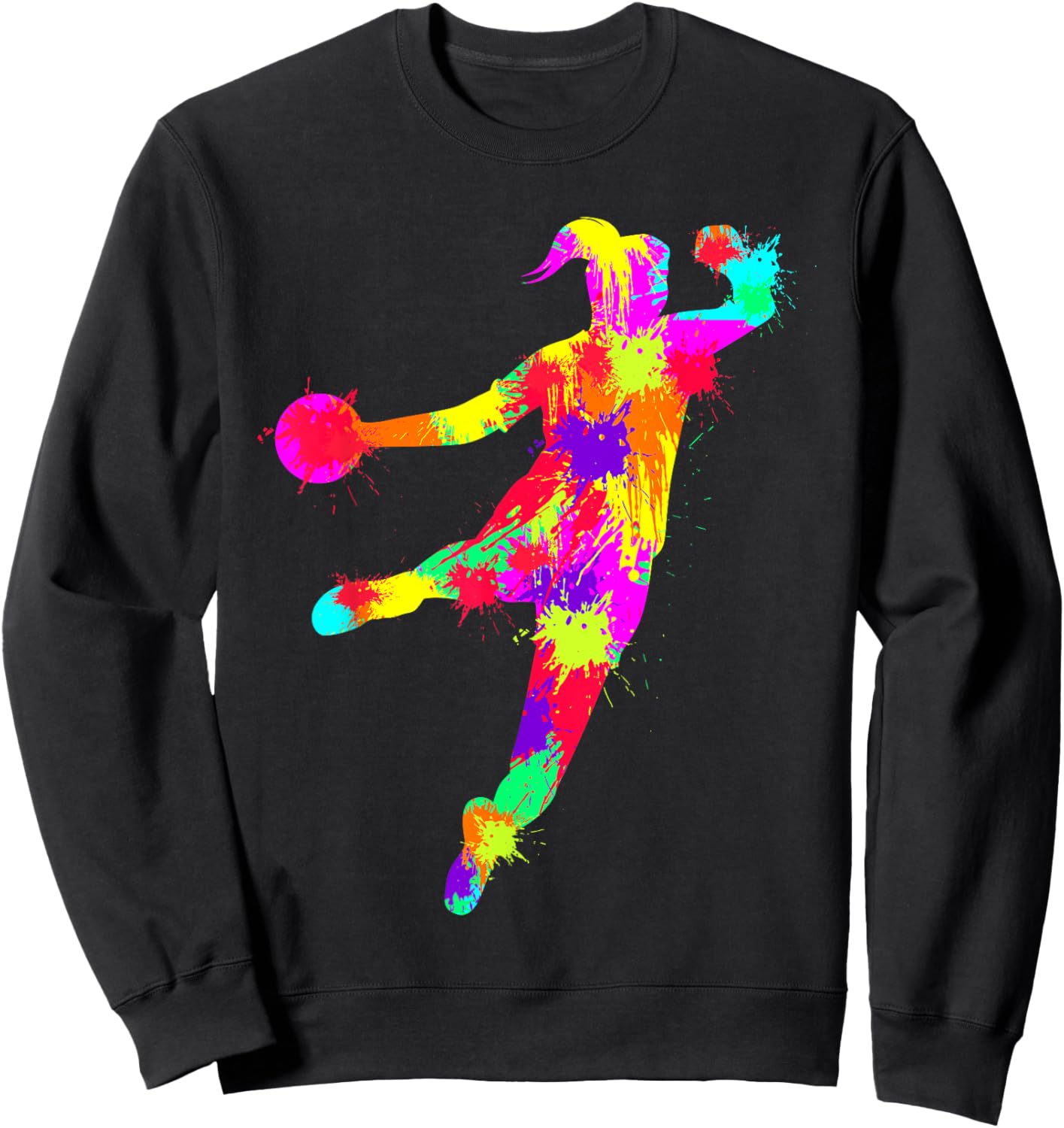 Handball Handballerin Handballspieler Mädchen Kinder Sweatshirt - Sweatshirt | Black