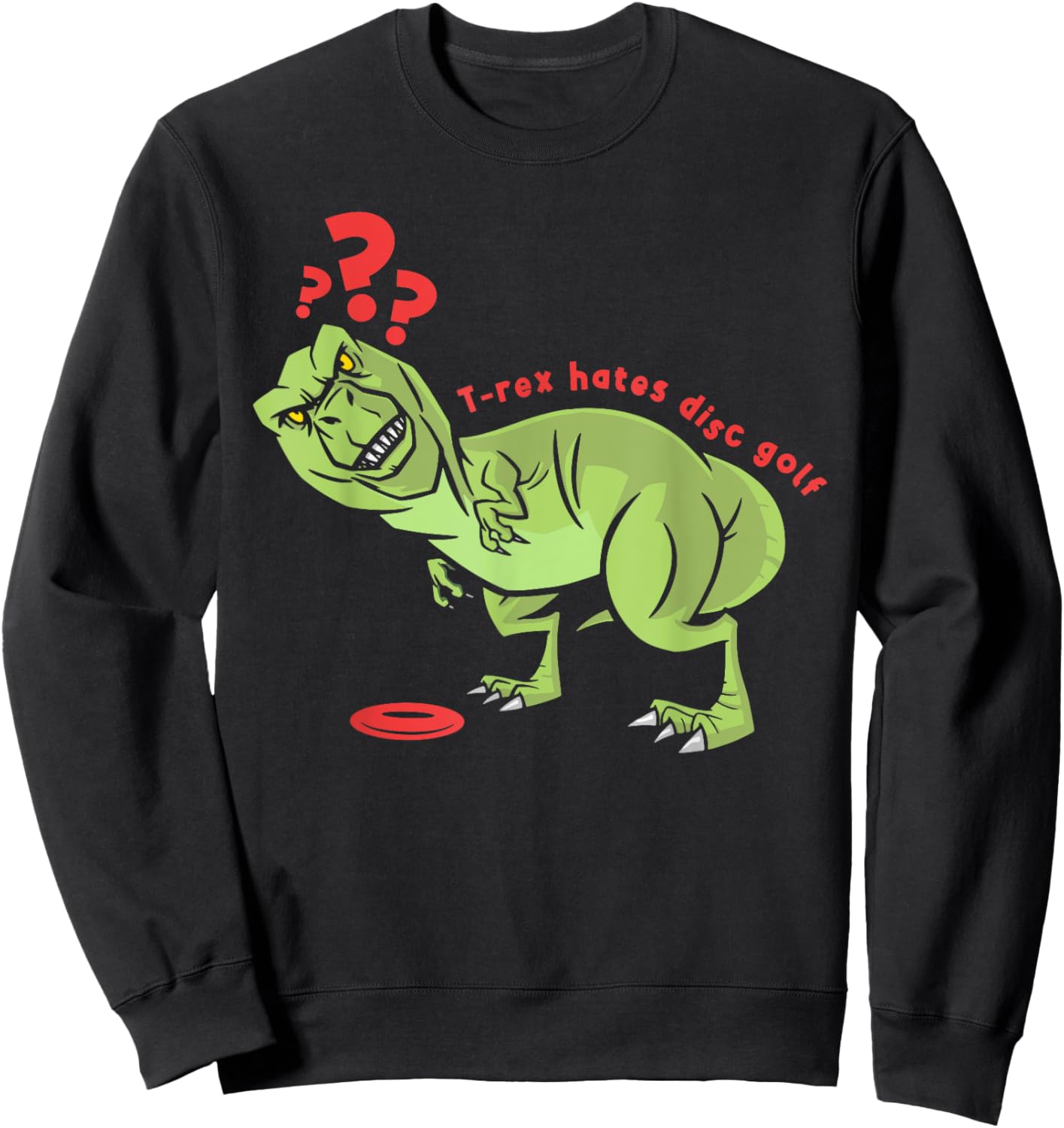Funny Disc Golf T Rex Kids Sweatshirt - Sweatshirt | Black