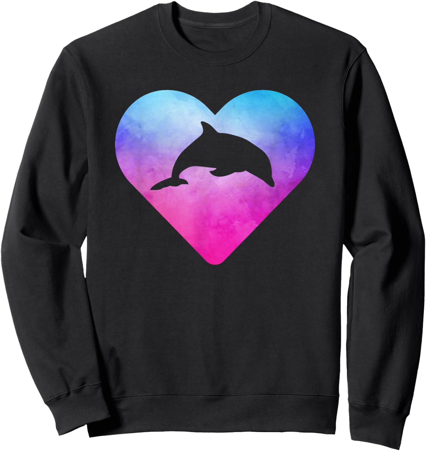 Women or Girls Dolphin Sweatshirt - Sweatshirt | Black