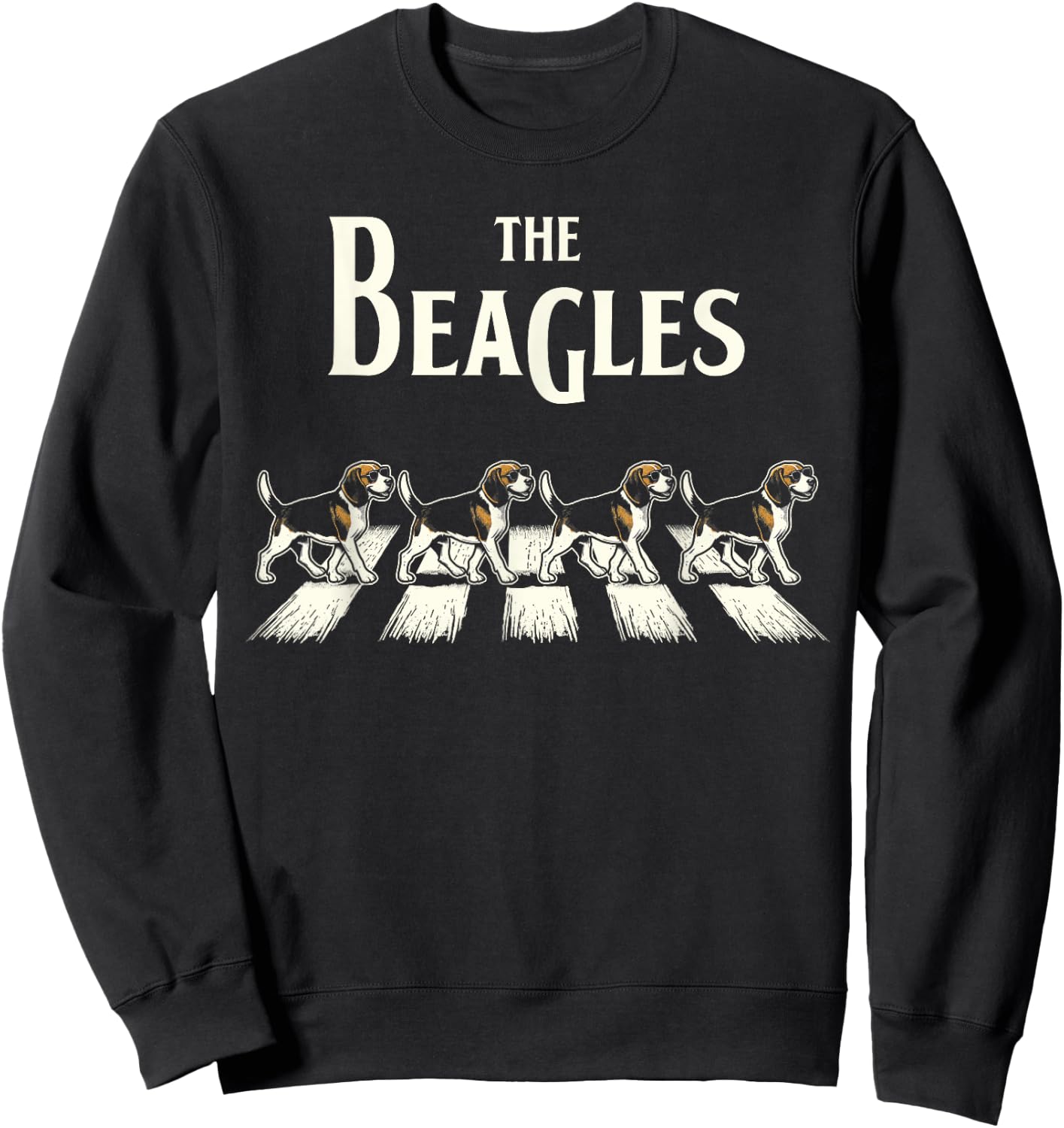 The Beagles Funny Retro Music Men Women Kids Funny Beagles Sweatshirt - Sweatshirt | Black