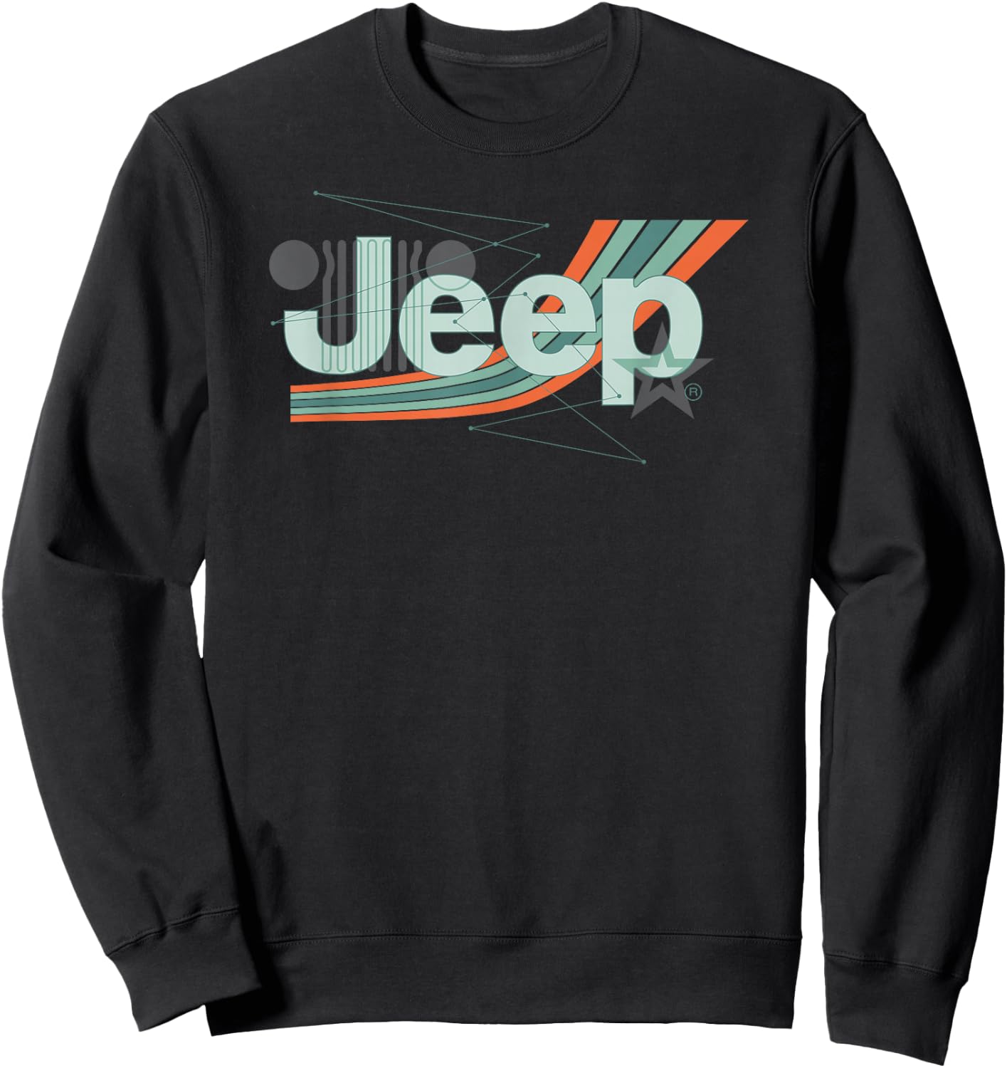 Jeep Painted Angles Design Sweatshirt - Sweatshirt | Black