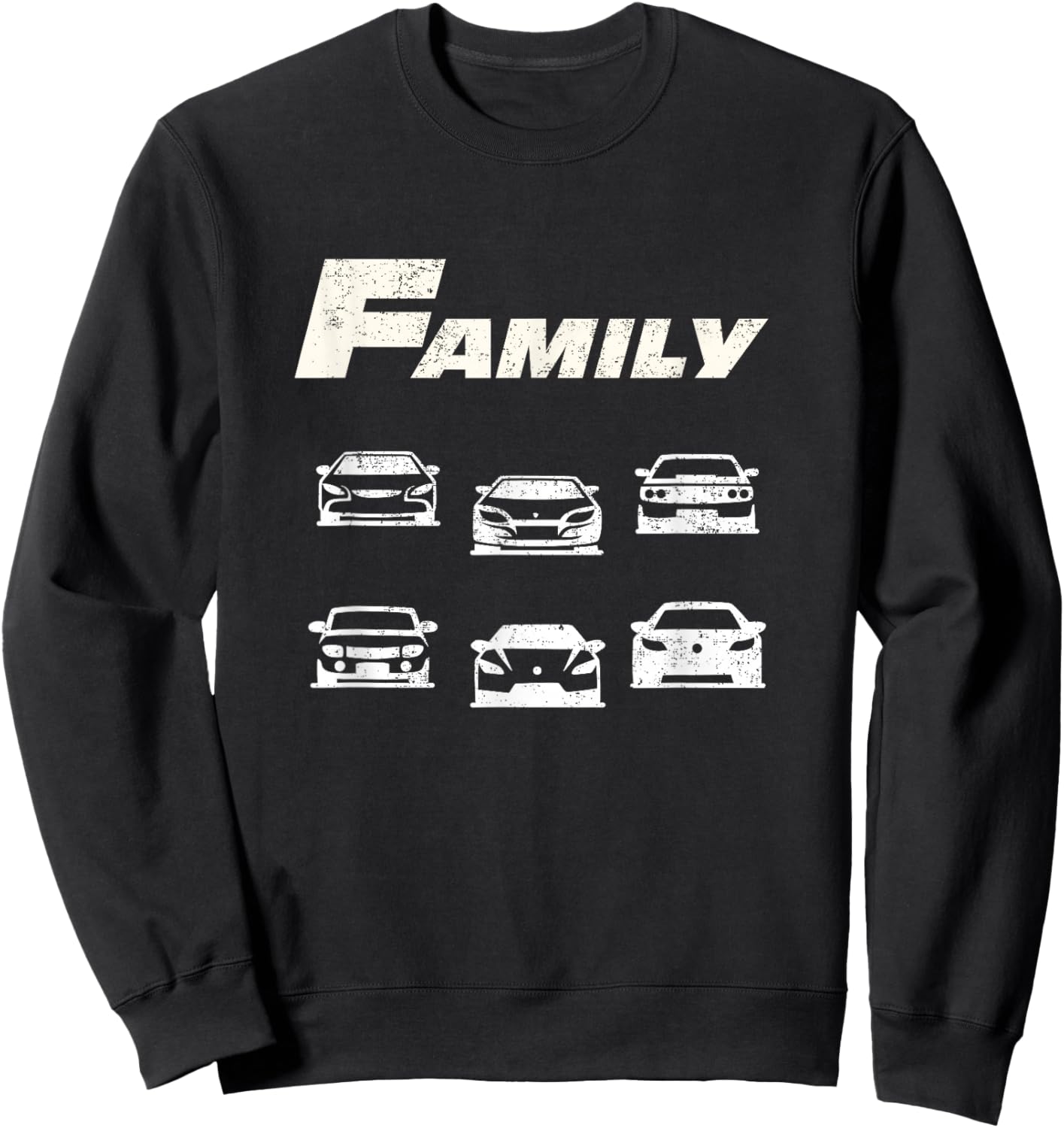 Fast Car Family Funny Sweatshirt - Sweatshirt | Black