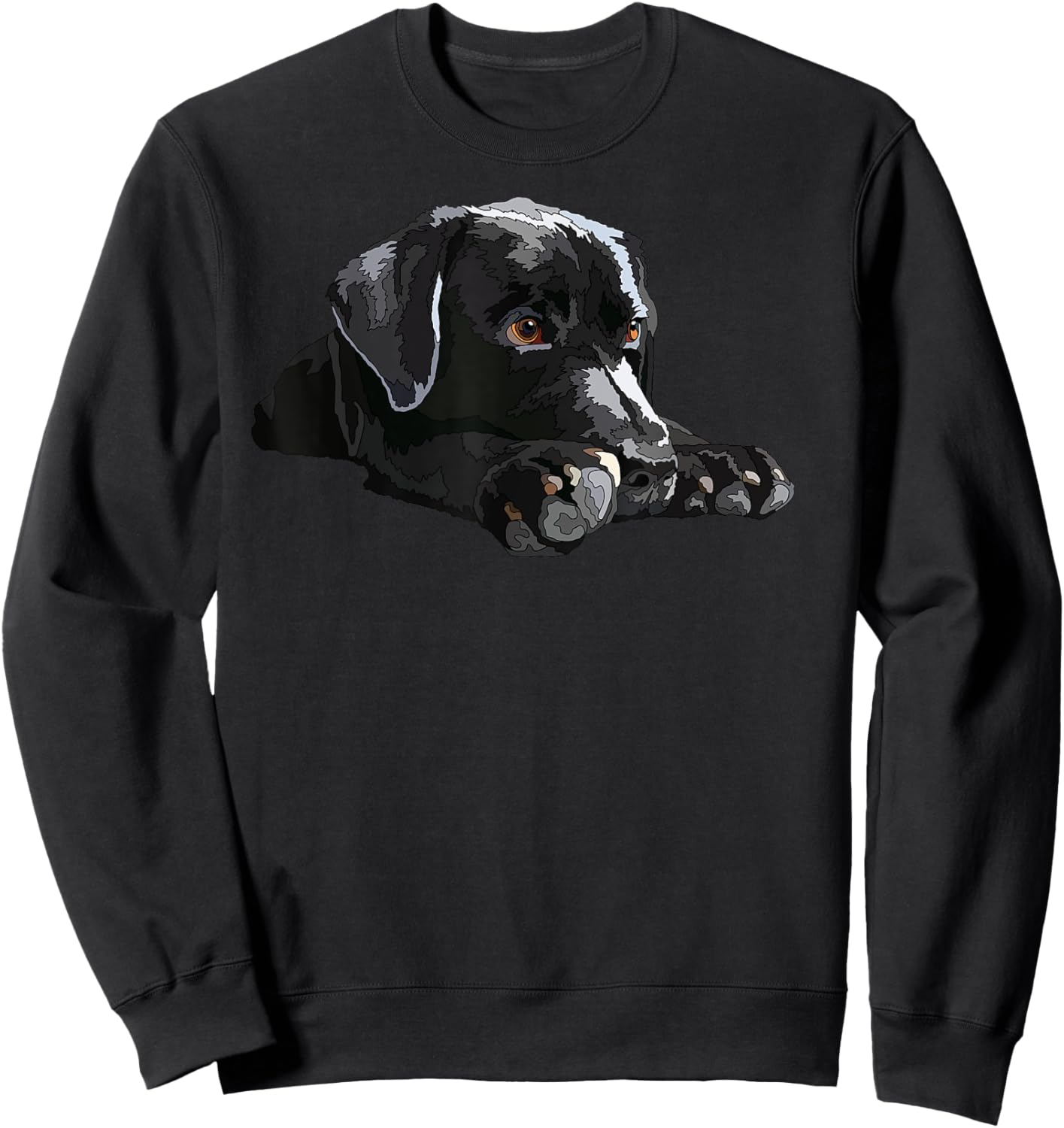 Black Labrador Retriever Black Lab Dog Mom Mother Dad Father Sweatshirt - Sweatshirt | Black