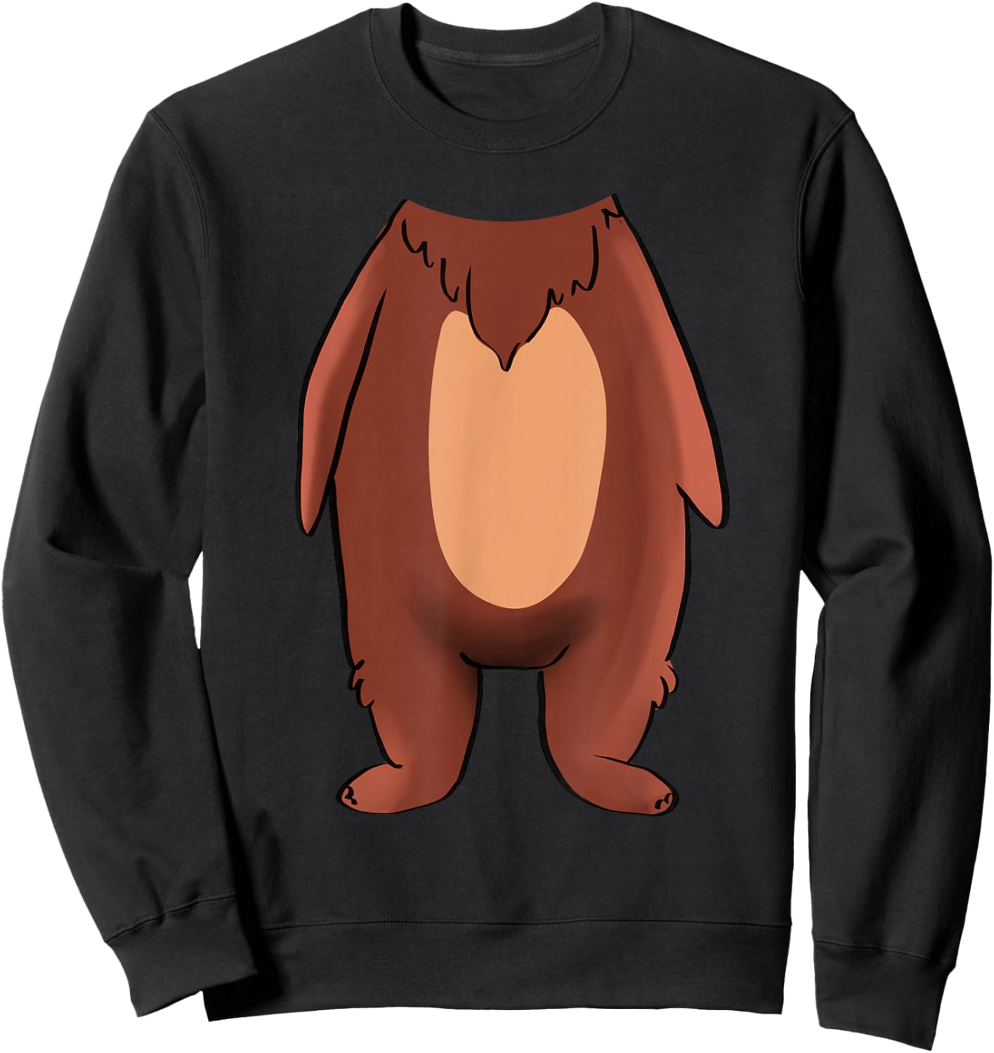 Bear Halloween Costume Shirt - Brown Grizzly Bear Sweatshirt - Sweatshirt | Black
