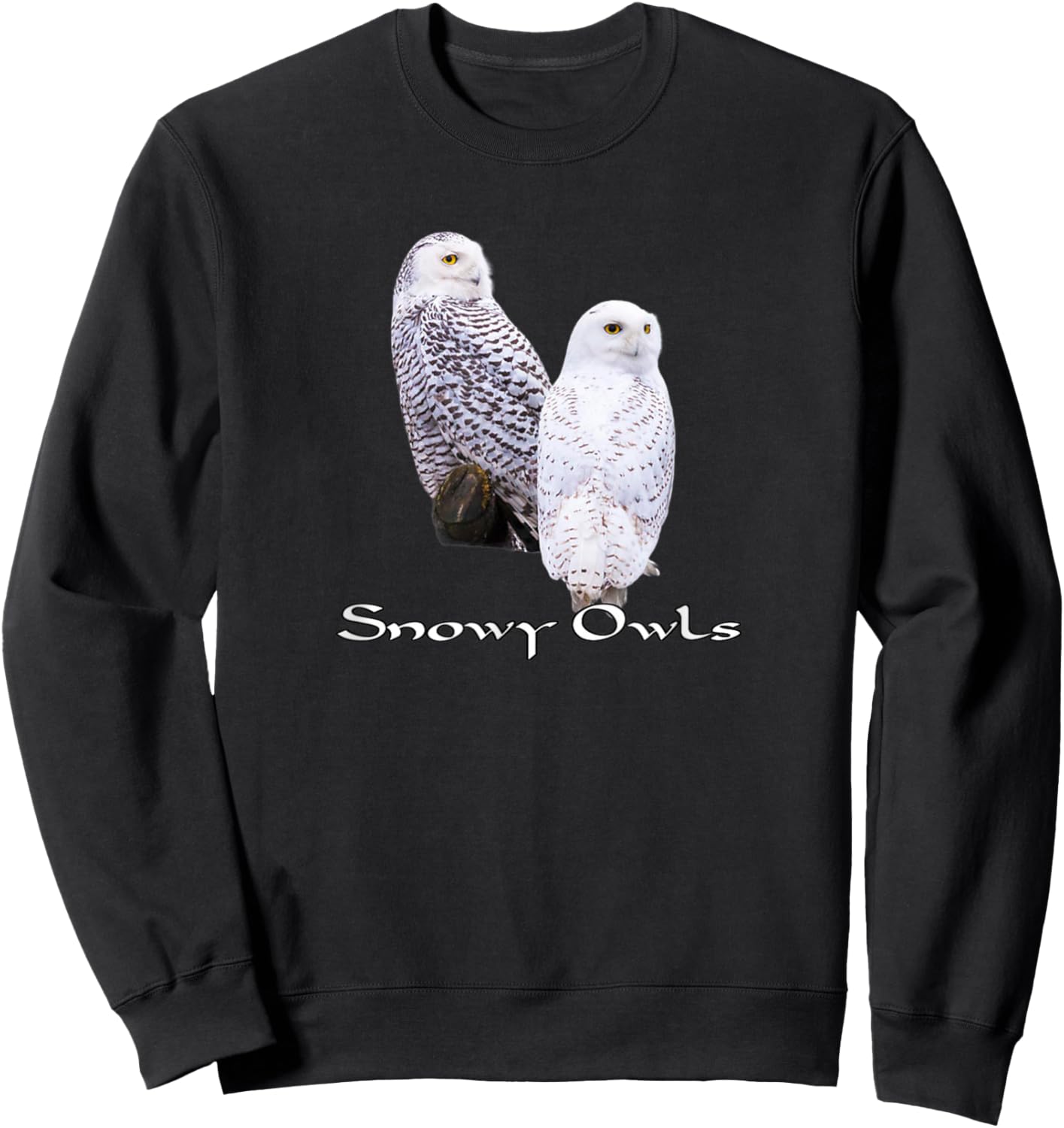 Snowy Owl Wildlife Sweatshirt - Sweatshirt | Black