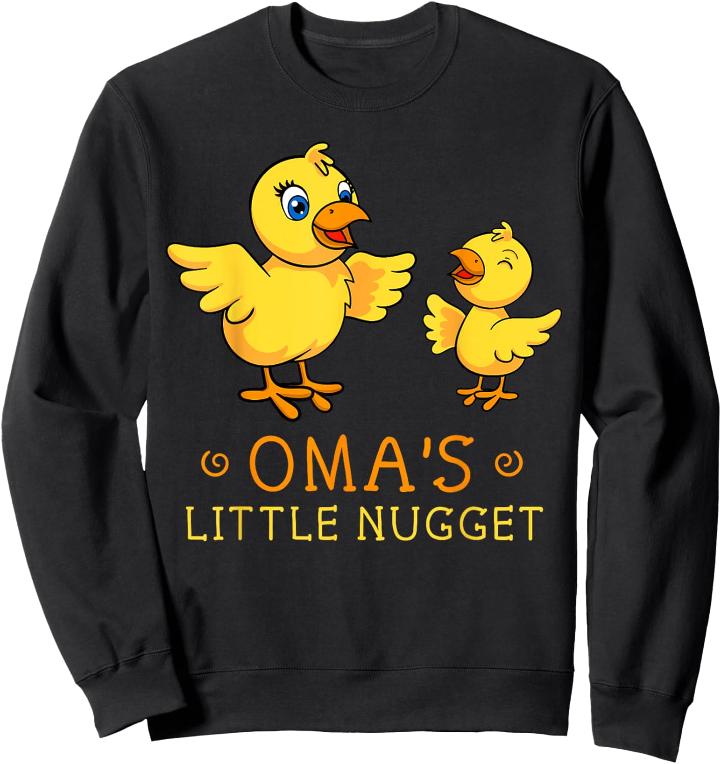 Oma Little Nugget Chick Deutschland Germany Grandma Dutch Sweatshirt - Sweatshirt | Black