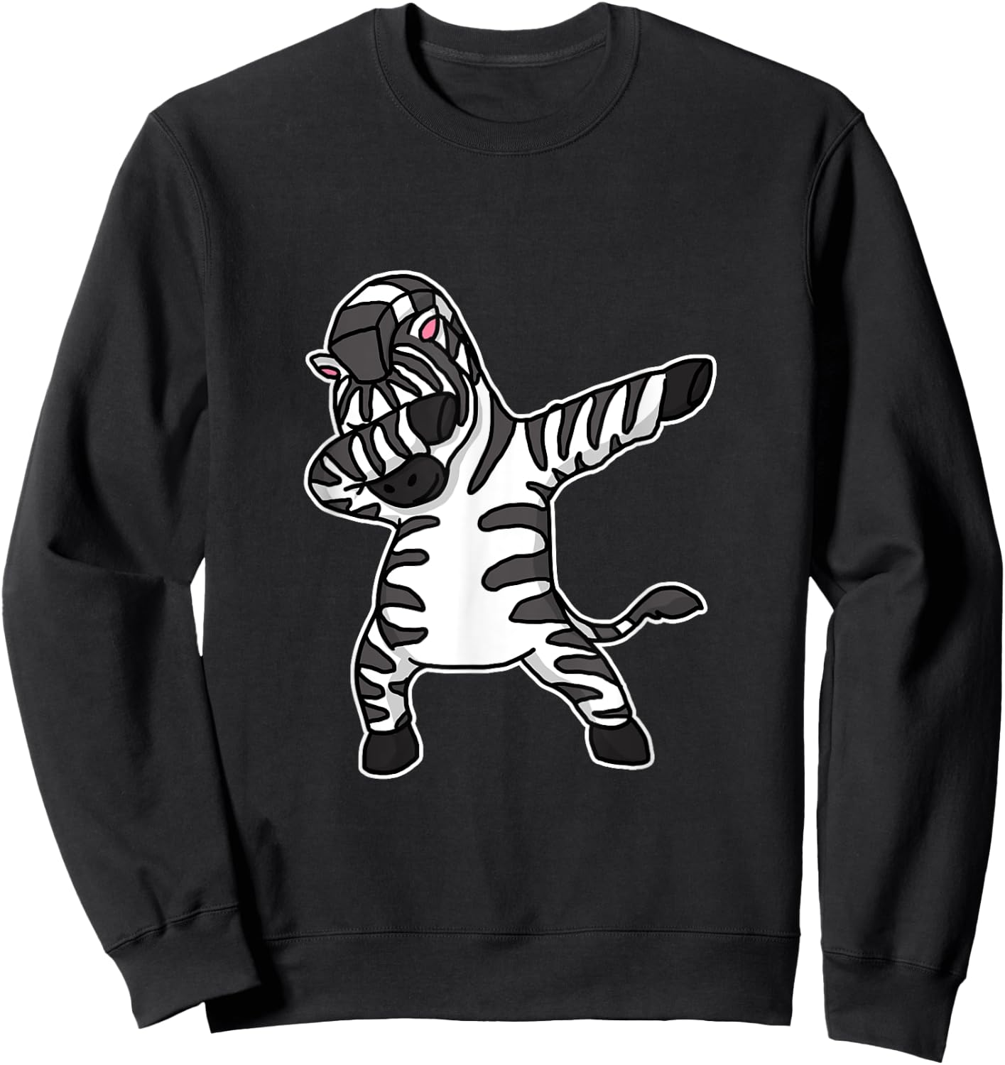 Funny Dabbing Zebra Gift Dab Dance Sweatshirt - Sweatshirt | Black