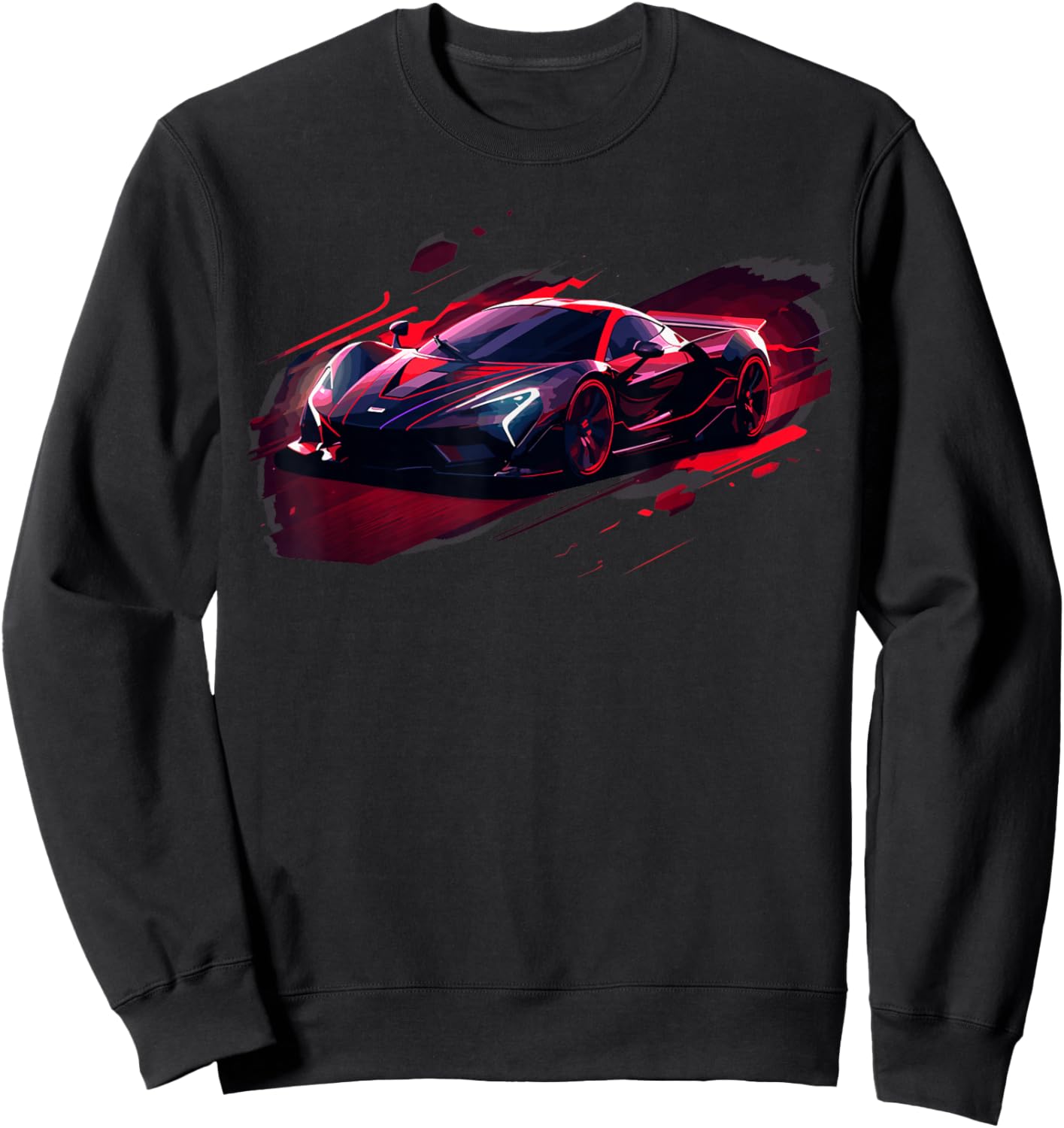 Exotic Concept Sports Car Supercar Luxury Hypercar Graphic Sweatshirt - Sweatshirt | Black