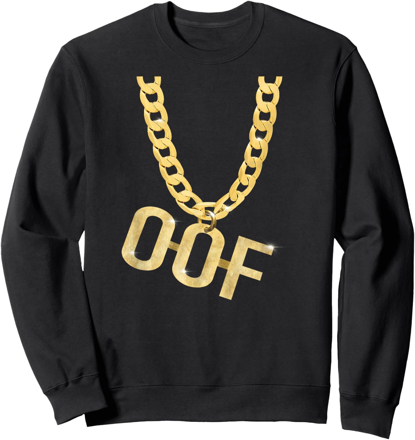 FUNNY oof necklace and pendant design Sweatshirt - Sweatshirt | Black