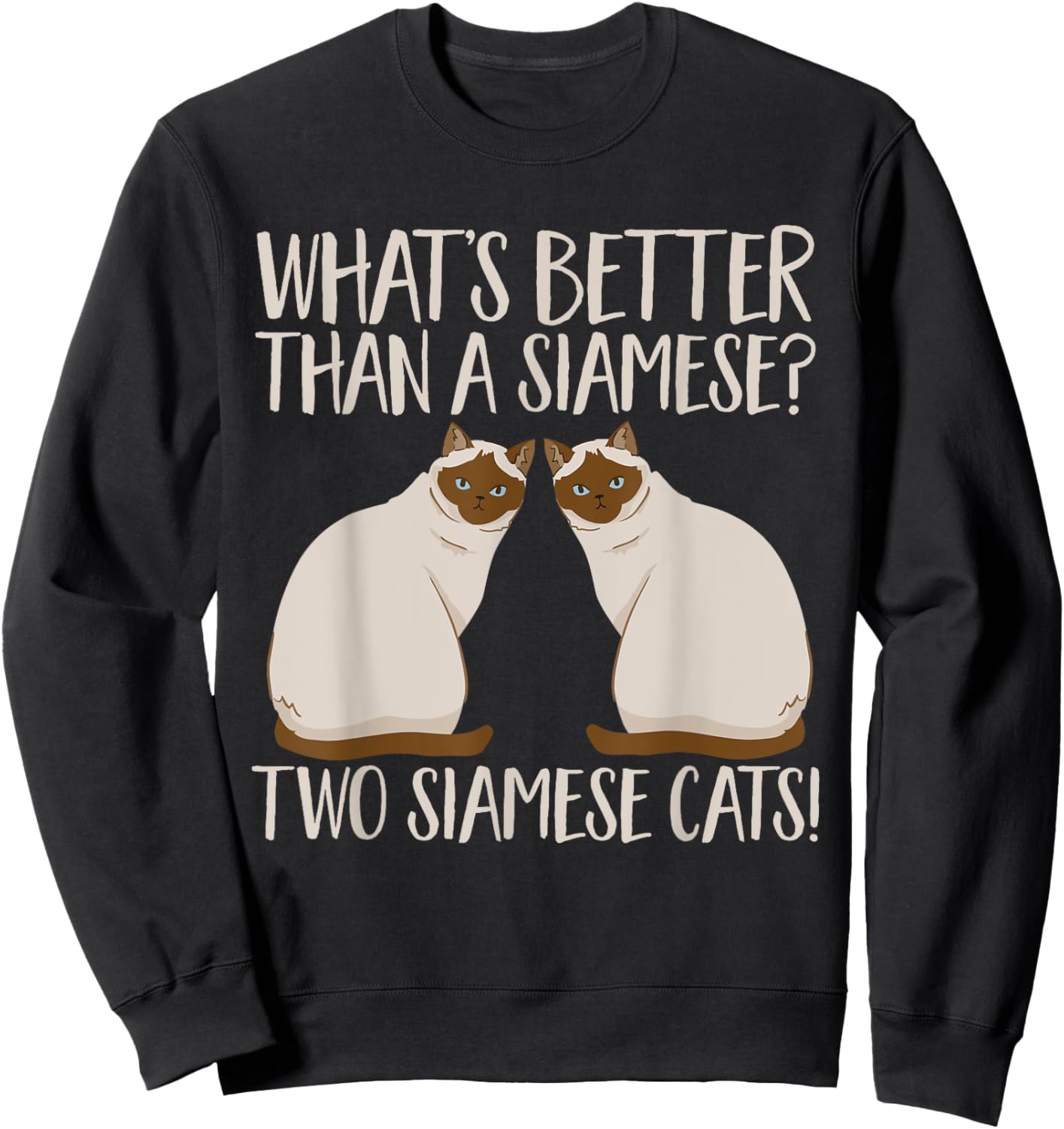 Siamese Cat Sweatshirt - Sweatshirt | Black