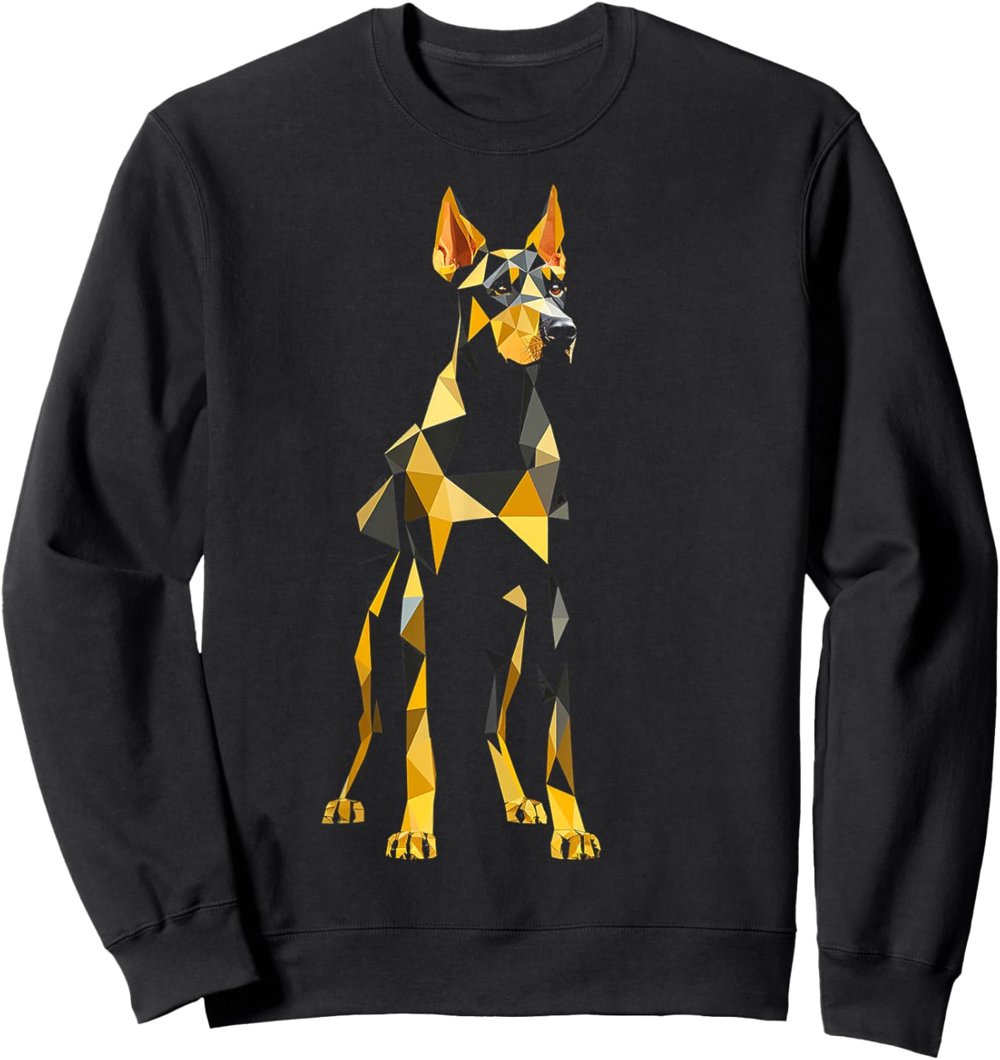 Doberman Motif Pet Artwork Dog Doberman Sweatshirt - Sweatshirt | Black