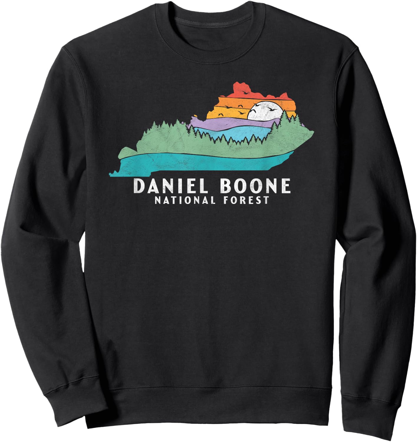 Daniel Boone Forest Kentucky Outdoors State Nature Shirt Sweatshirt - Sweatshirt | Black