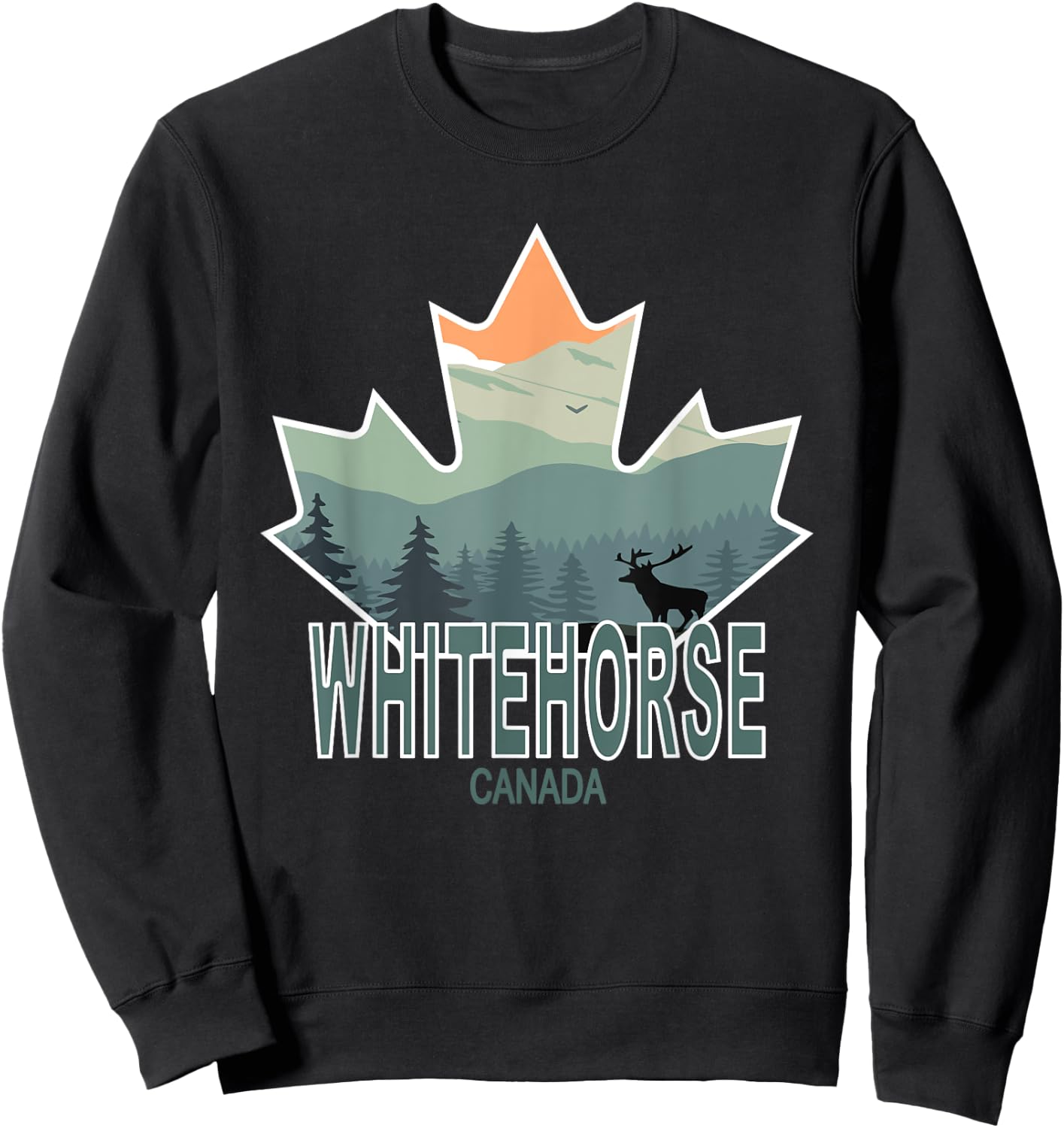 Whitehorse, Yukon, Canada Sweatshirt - Sweatshirt | Black