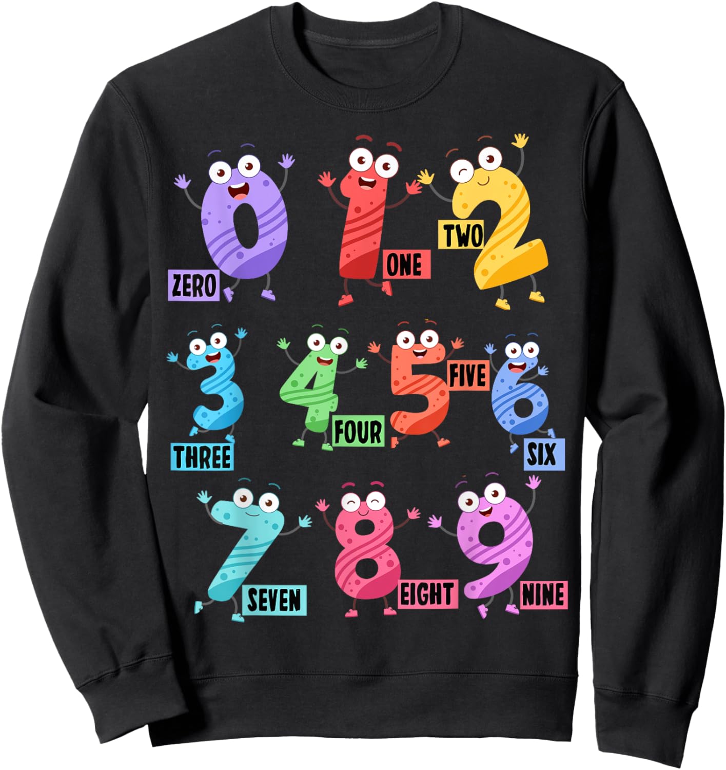 Maths Day Costume With Numbers On Idea Kids Maths Number Sweatshirt - Sweatshirt | Black