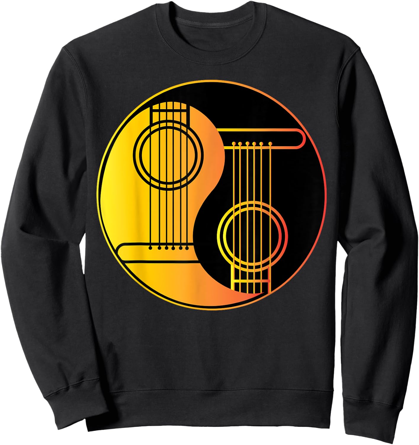 Yin and Yang Guitar | T-Shrit for Guitarist Sweatshirt - Sweatshirt | Black