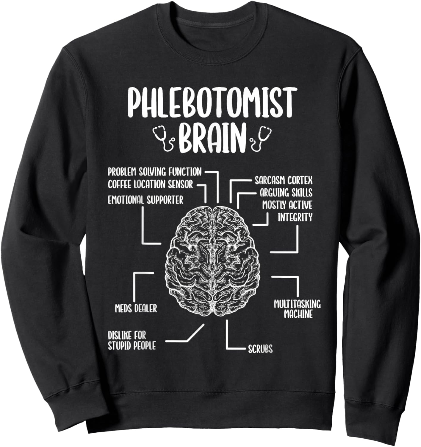 Phlebotomist Essentials Phlebotomy Doctor Accessoires Sweatshirt - Sweatshirt | Black