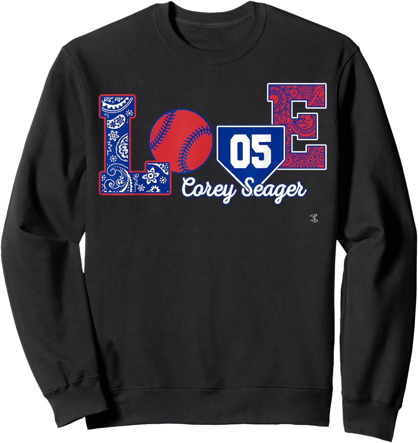 Corey Seager Love Player - Apparel Sweatshirt - Sweatshirt | Black