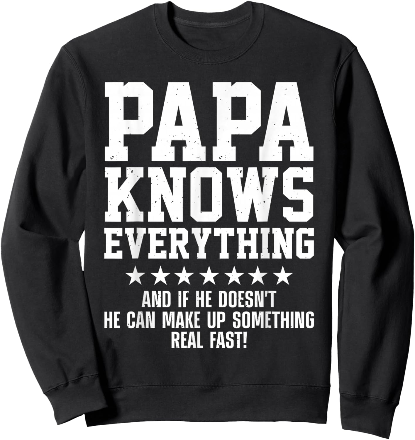 Best Papa Art For Grandpa From Grandkids Father's Day Papa Sweatshirt - Sweatshirt | Black