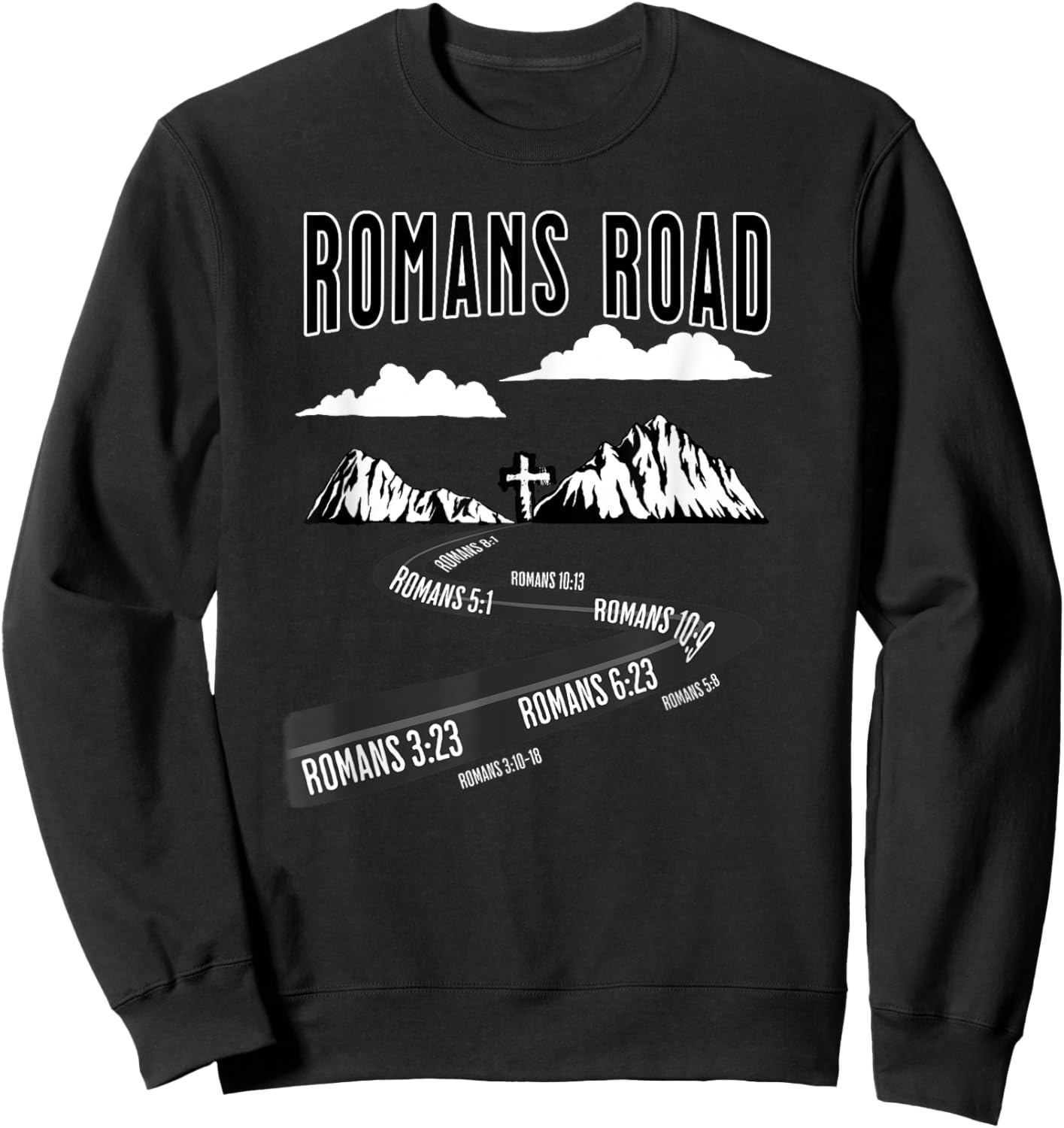 Romans Road to Salvation Sweatshirt - Sweatshirt | Black