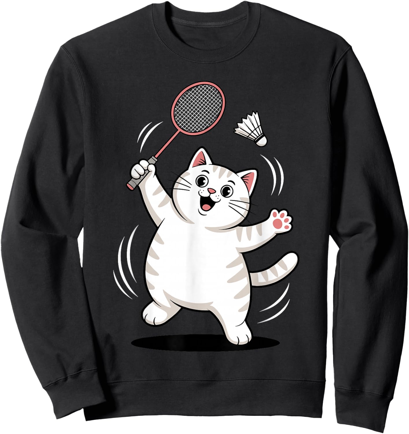 Cool Badminton Art Women Badminton Lover Badminton Sweatshirt - Sweatshirt | Black