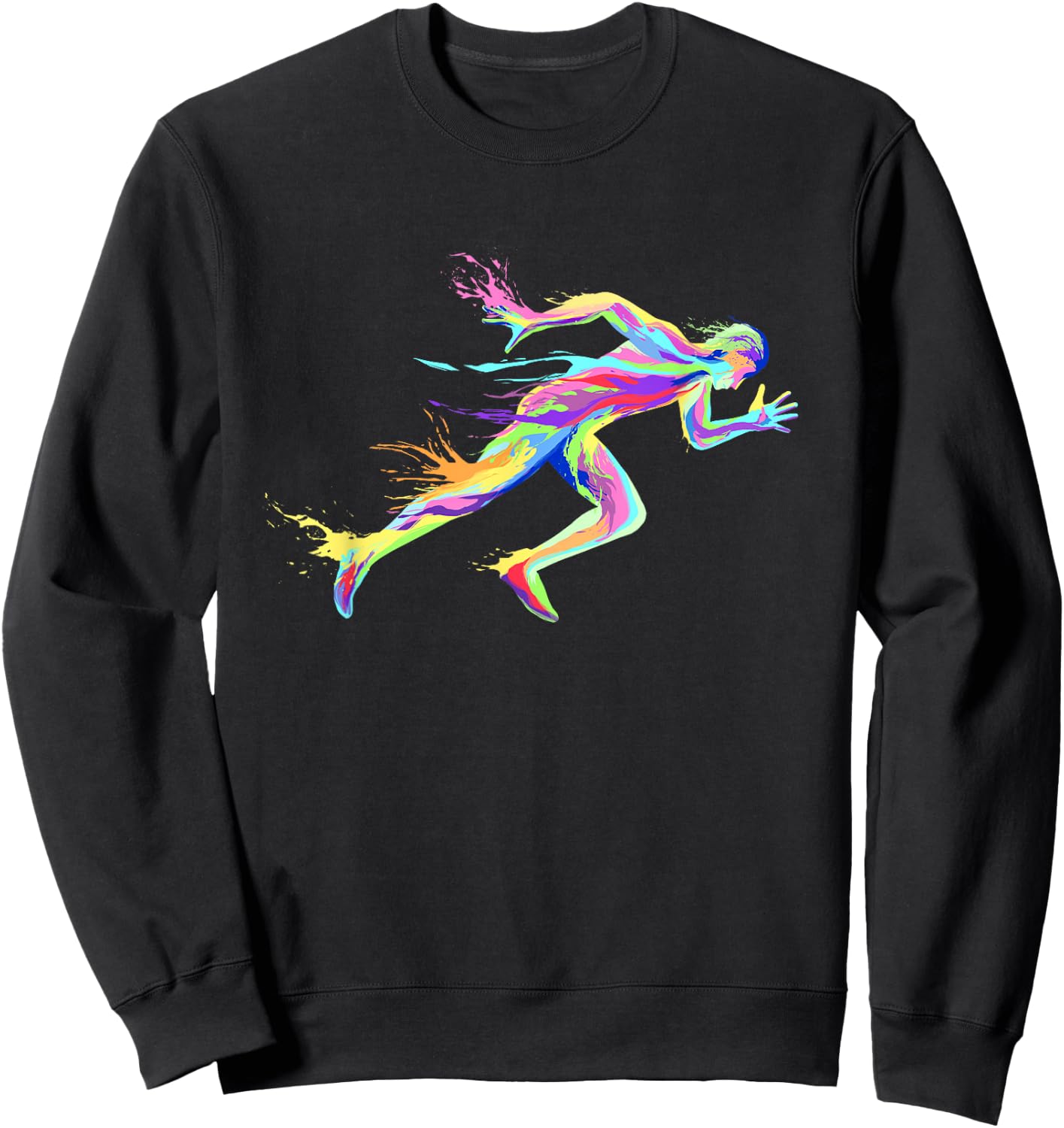 Sprinter Track and Field Runner Running Marathon Sweatshirt - Sweatshirt | Black