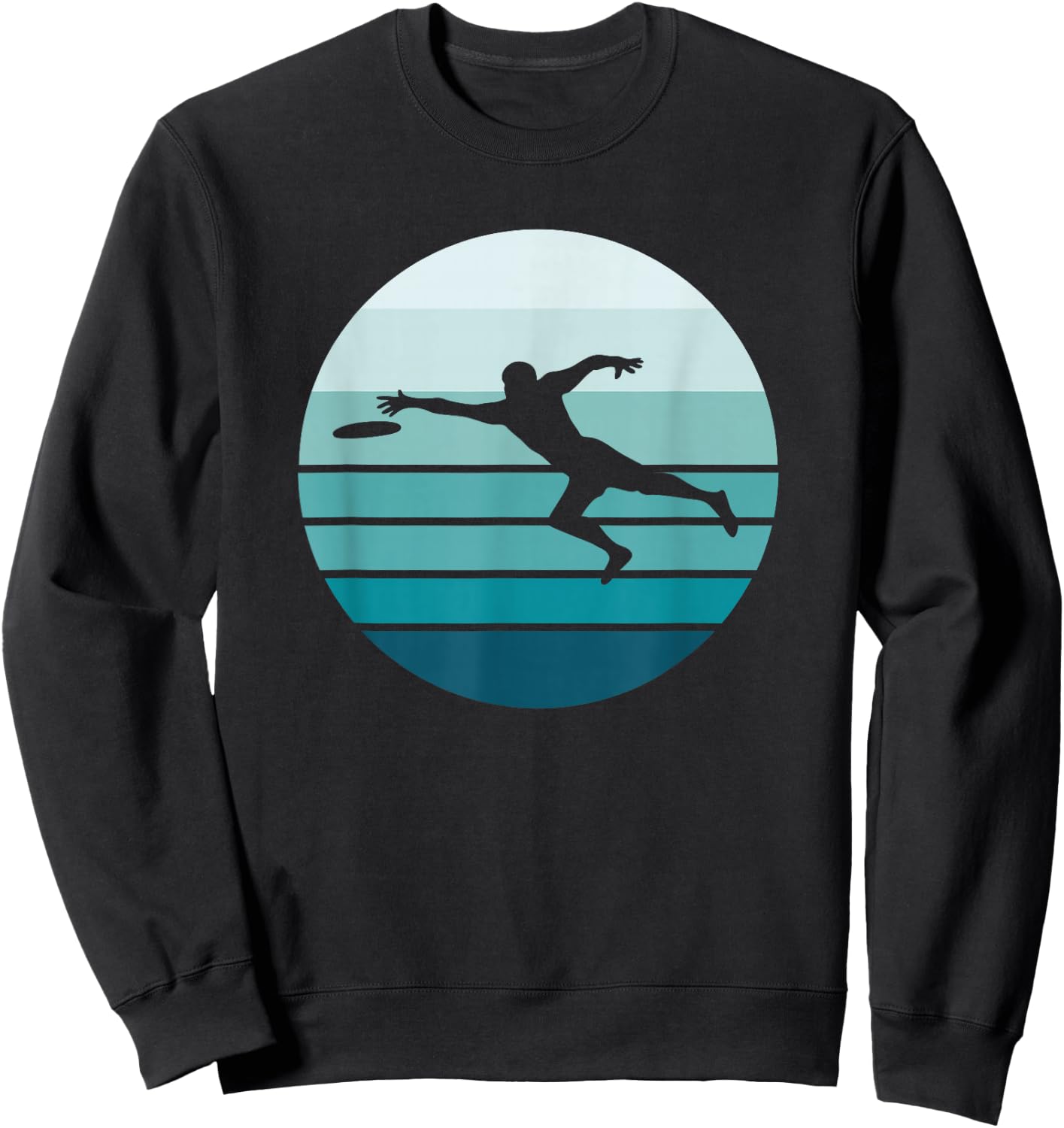 Ultimate Frisbee Player, Retro style Sweatshirt - Sweatshirt | Black
