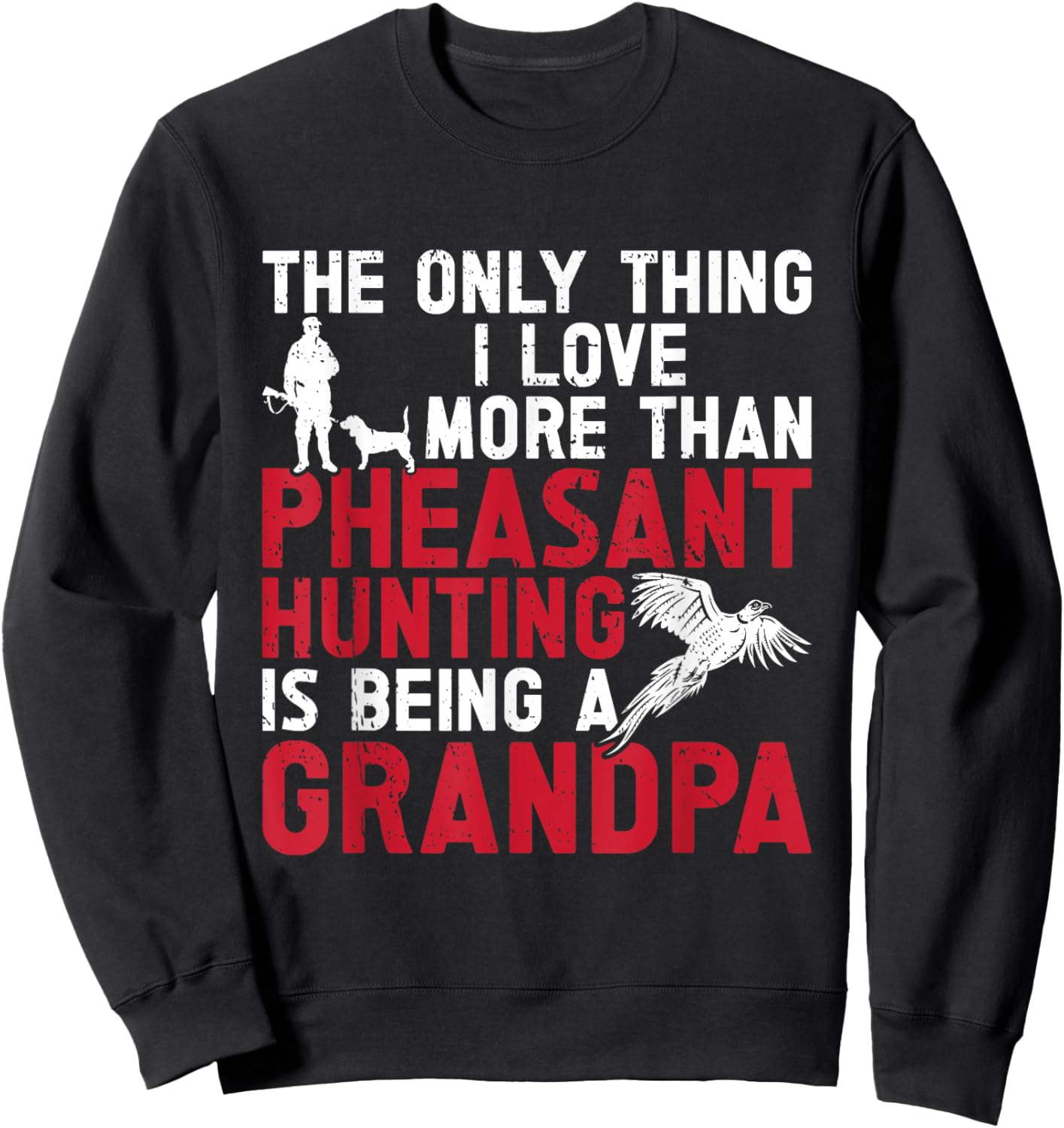 Pheasant Hunting Bird Hunter Hunting Grandpa Men Sweatshirt - Sweatshirt | Black
