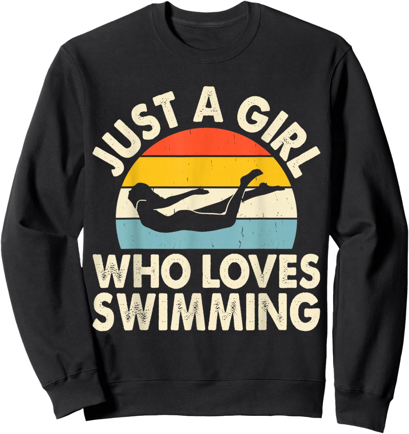Just A Girl Who Loves Swimming Sweatshirt - Sweatshirt | Black
