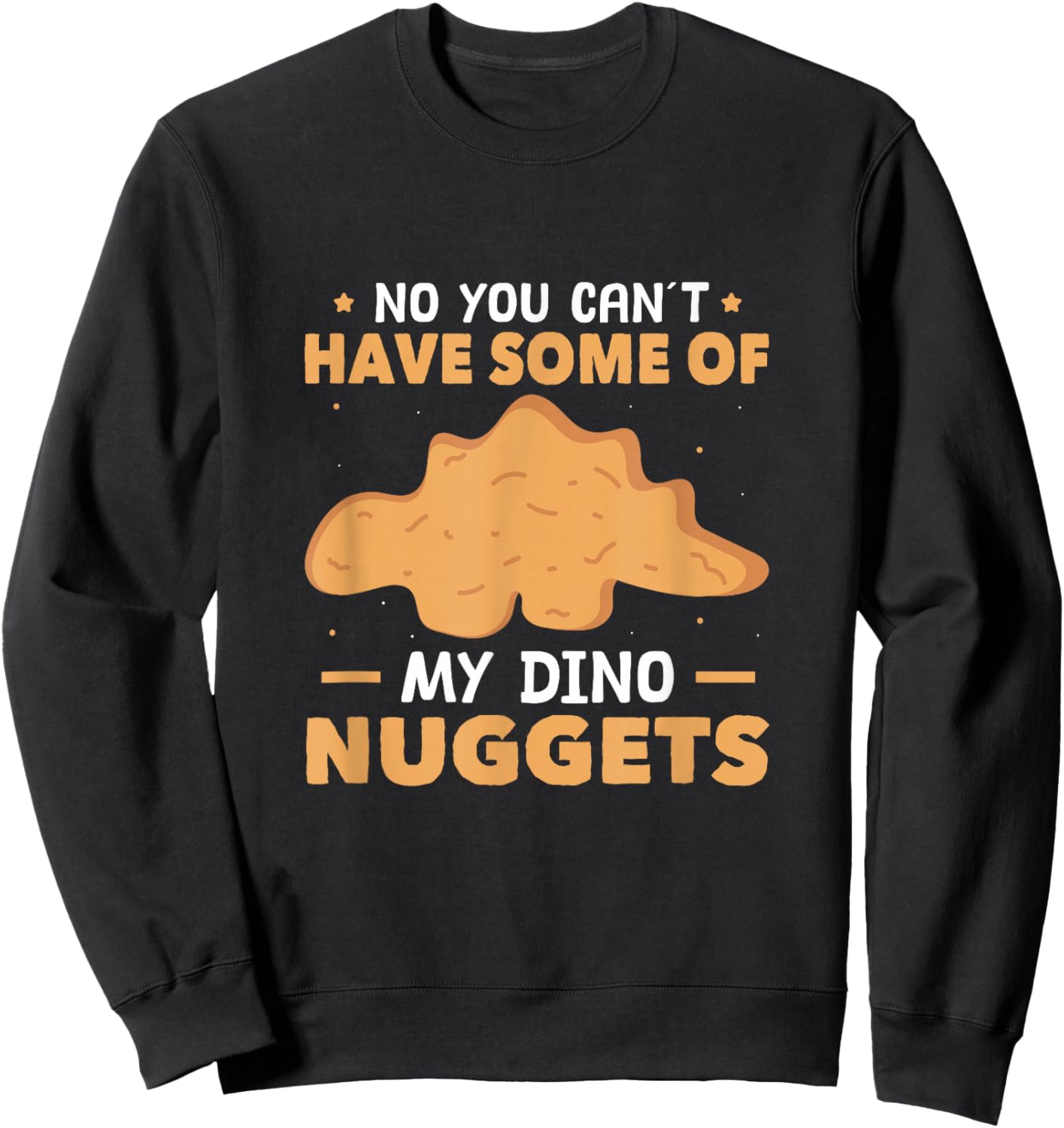Dino Nugget Keychain Chicken Nugget Pillow Dinosaur Nugget Sweatshirt - Sweatshirt | Black