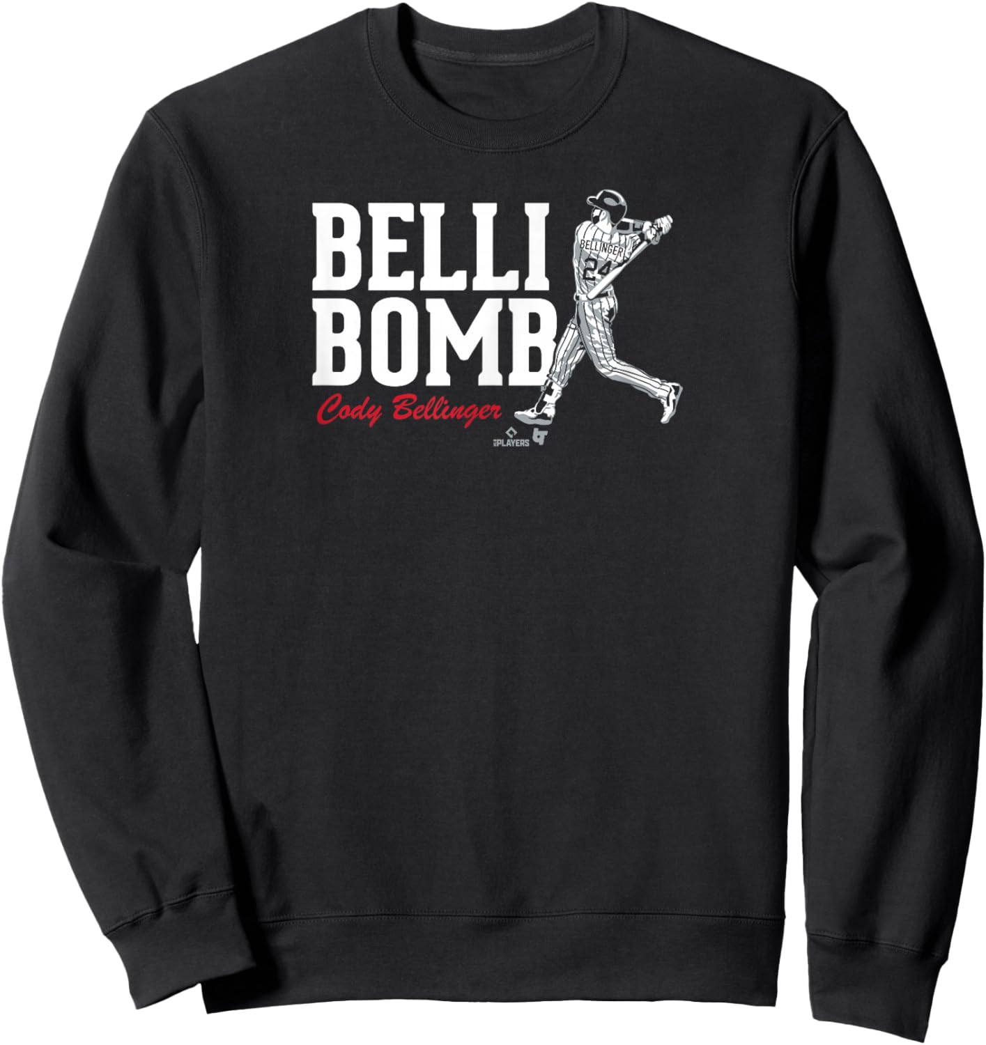 Cody Bellinger - Belli-Bomb Swing - Chicago Baseball Sweatshirt - Sweatshirt | Black