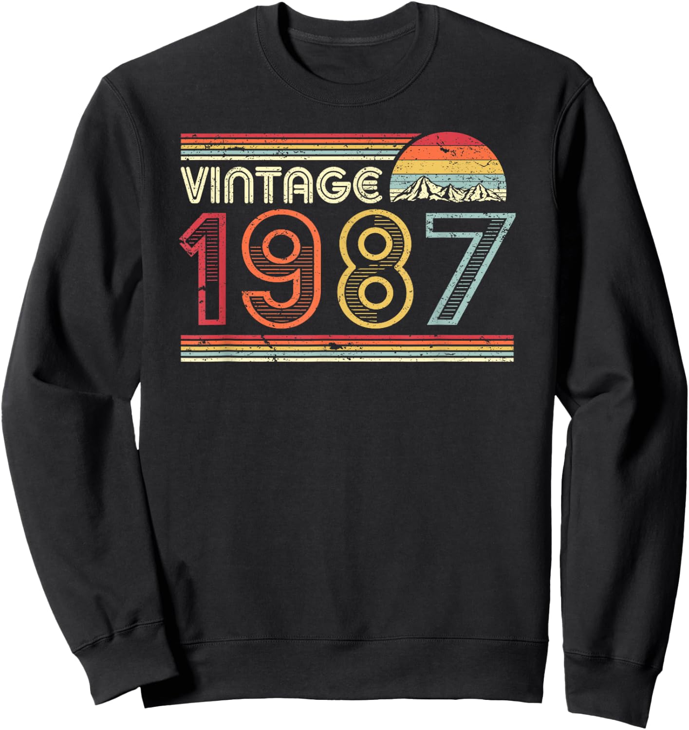 1987 Vintage Shirt, Birthday Gift . Retro Style Sweatshirt - Sweatshirt | Black