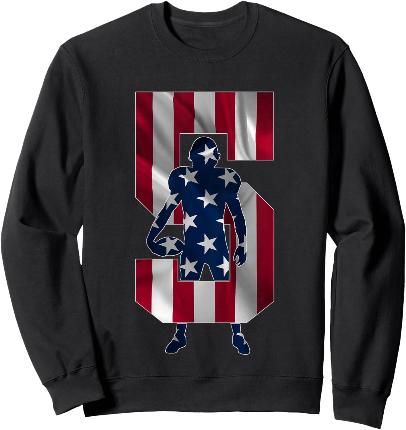 Number 5 Years Football 5th Birthday Sweatshirt - Sweatshirt | Black
