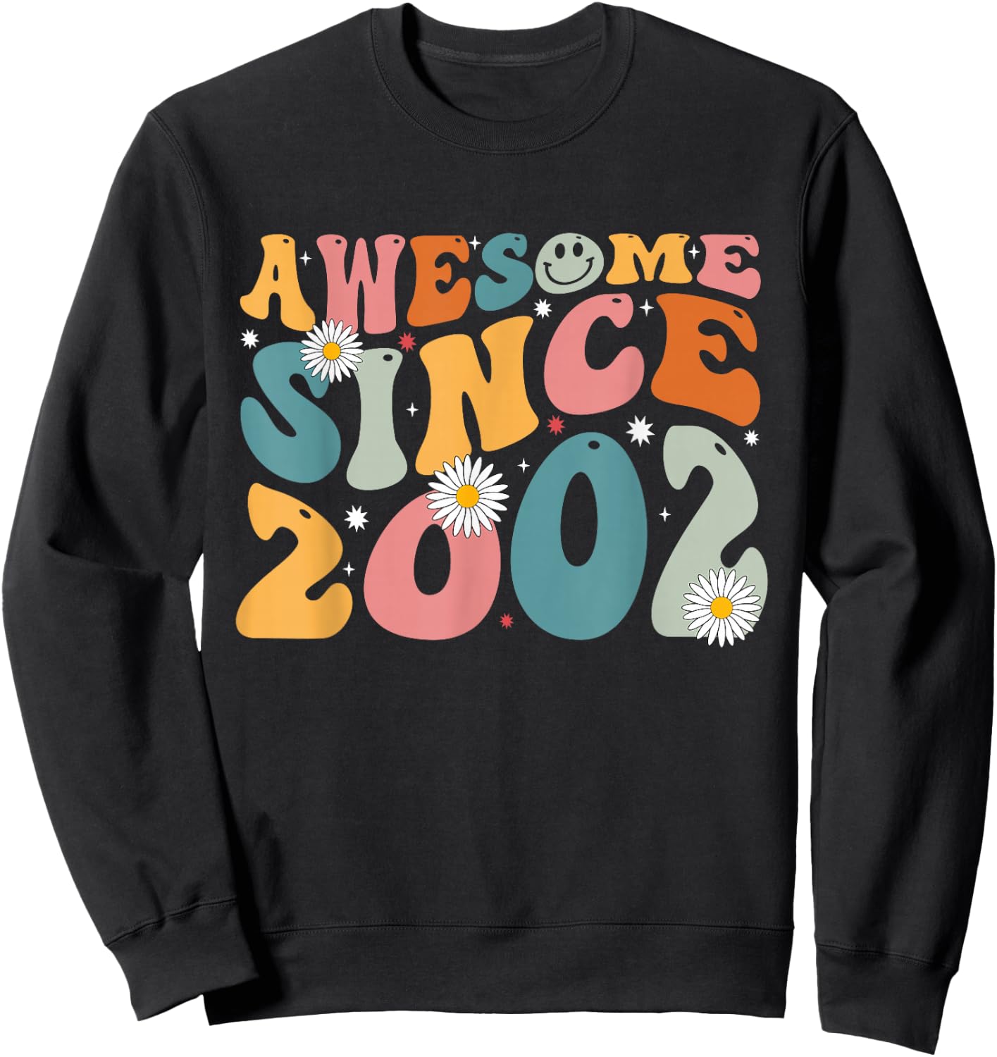Awesome Since 2002 23rd Birthday Retro Gifts Born In 2002 Sweatshirt - Sweatshirt | Black